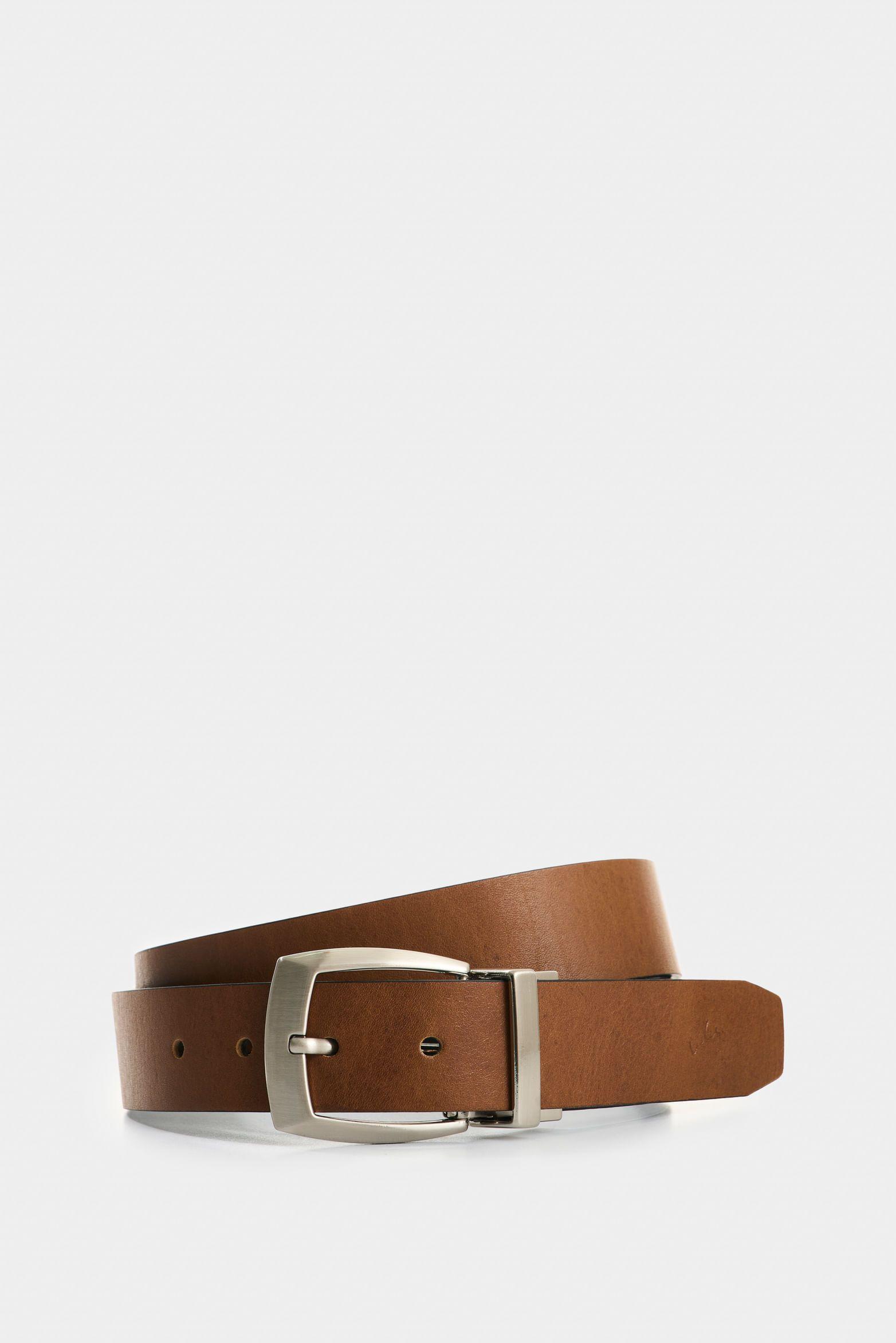 Vélez Cinturón Reversible De Cuero Para Hombre Serpia Miel-0