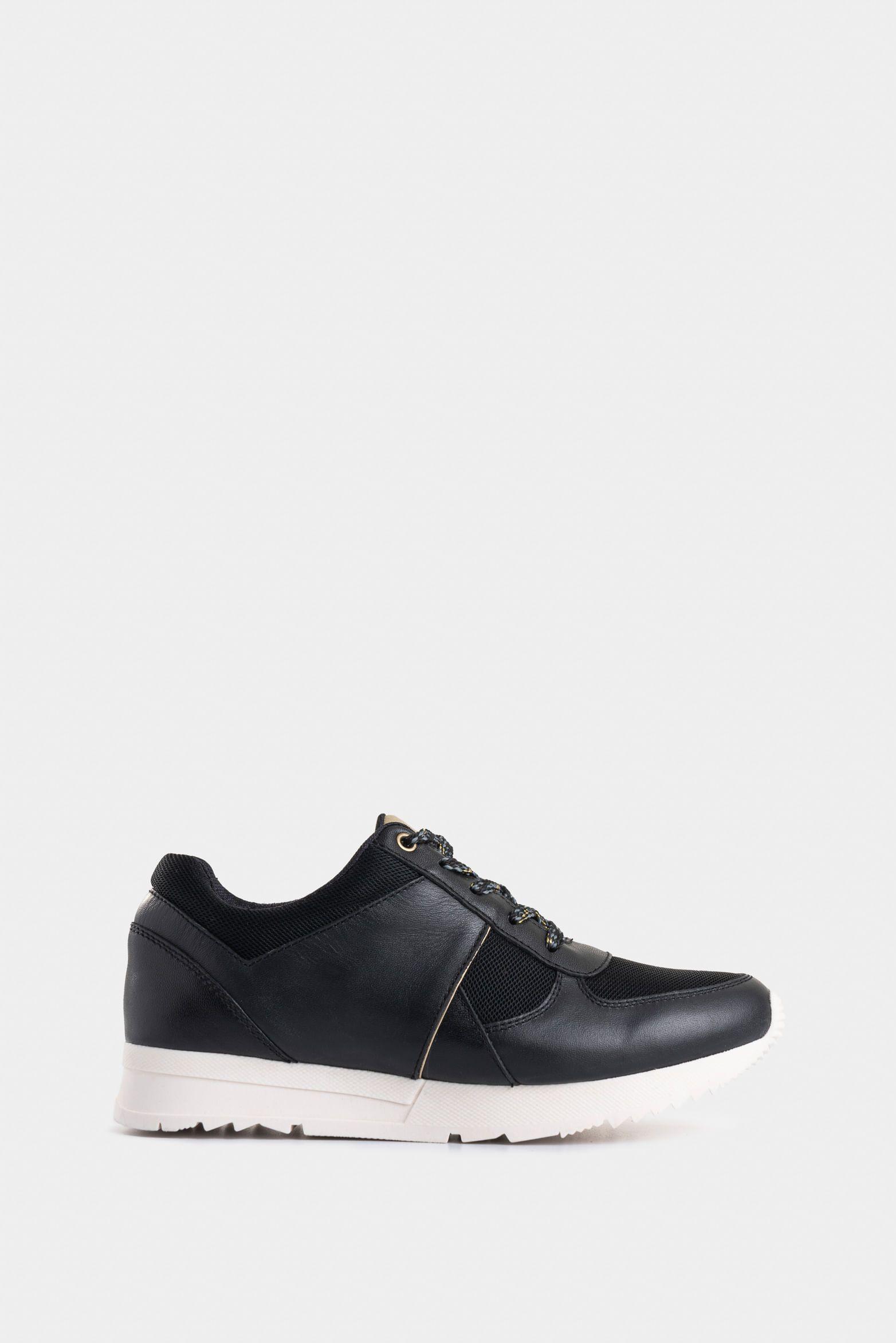 Vélez Zapatillas Deportivas Tropical De Cuero Mujer Negro-0