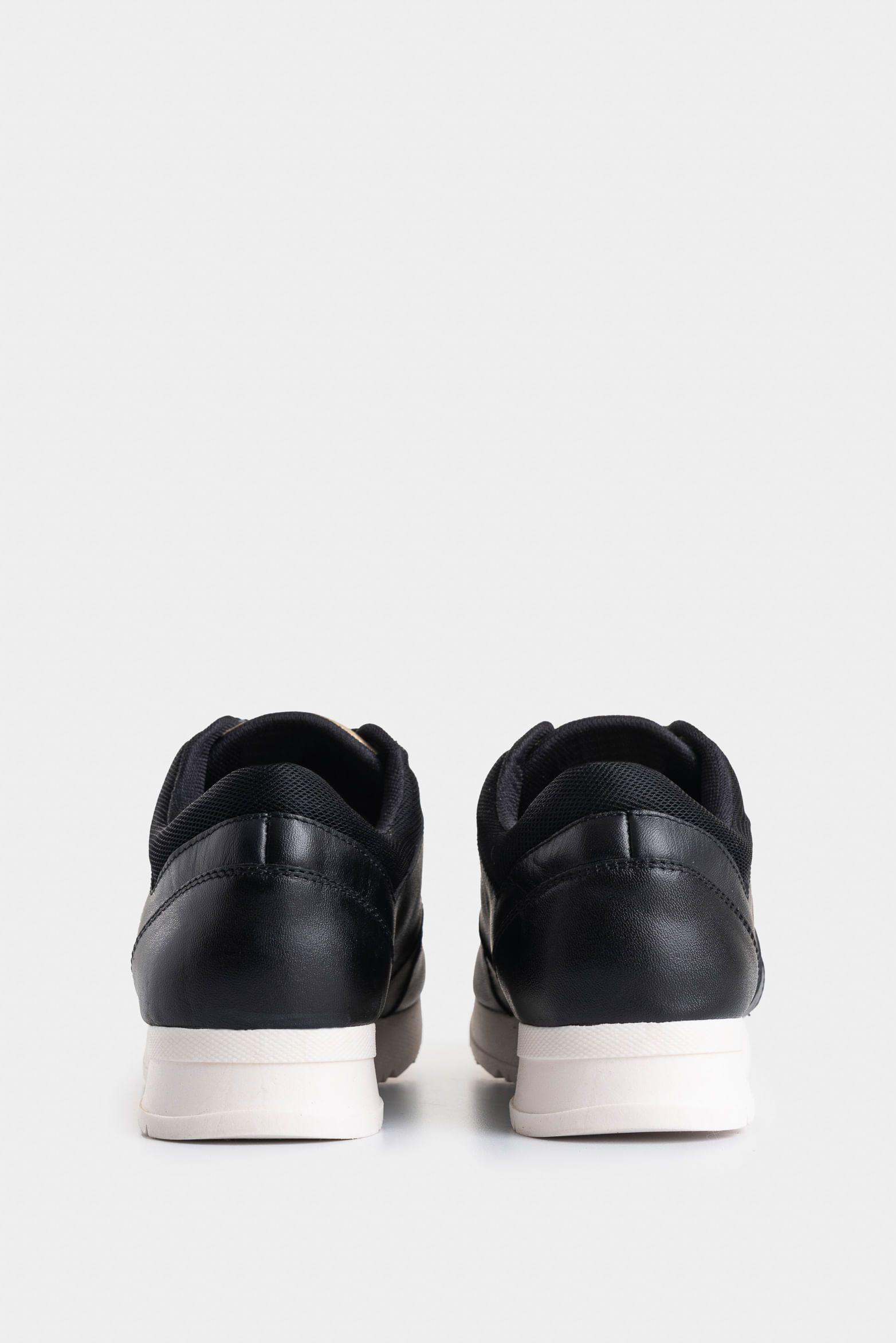 Vélez Zapatillas Deportivas Tropical De Cuero Mujer Negro-2