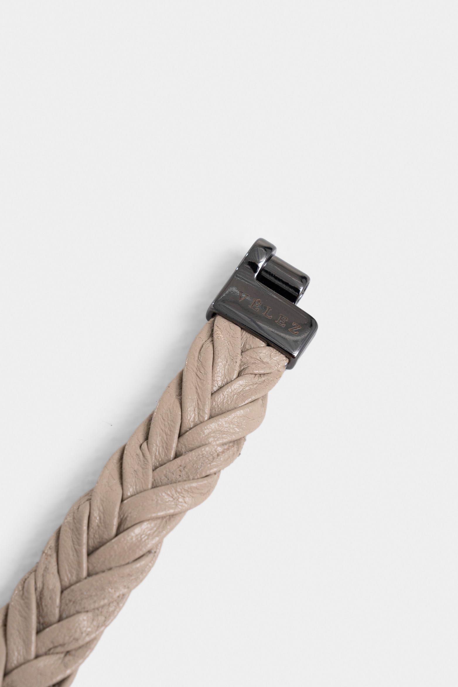 Manilla leo 2.0 de cuero para hombre trenzada Arena-3