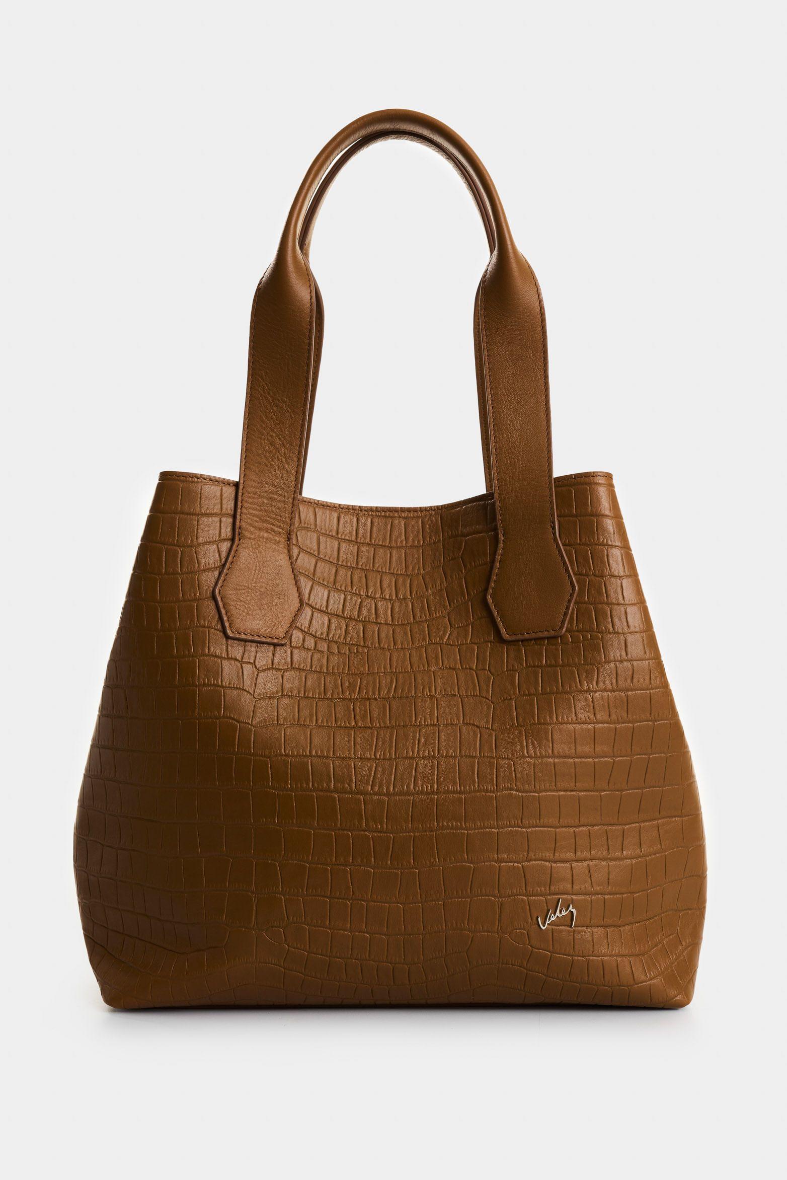 Vélez Shopping Silene De Cuero Para Mujer Grabado Miel-0