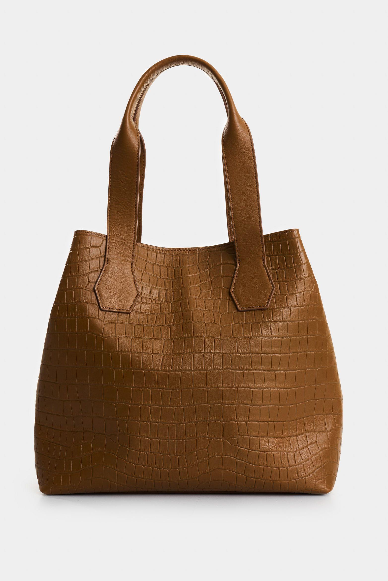 Vélez Shopping Silene De Cuero Para Mujer Grabado Miel-2