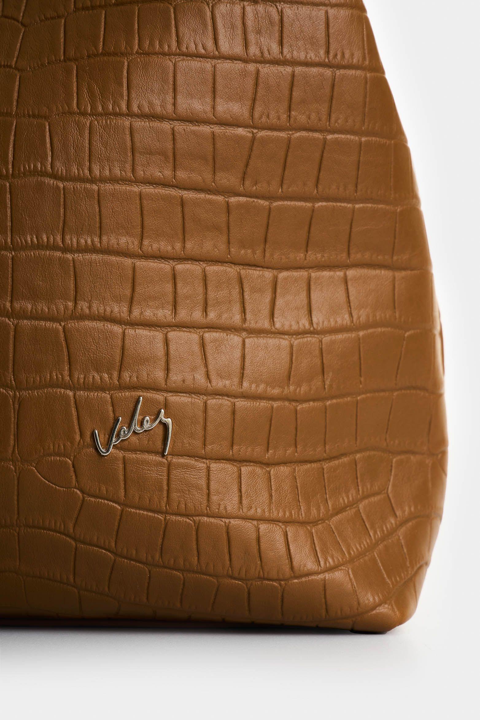 Vélez Shopping Silene De Cuero Para Mujer Grabado Miel-3