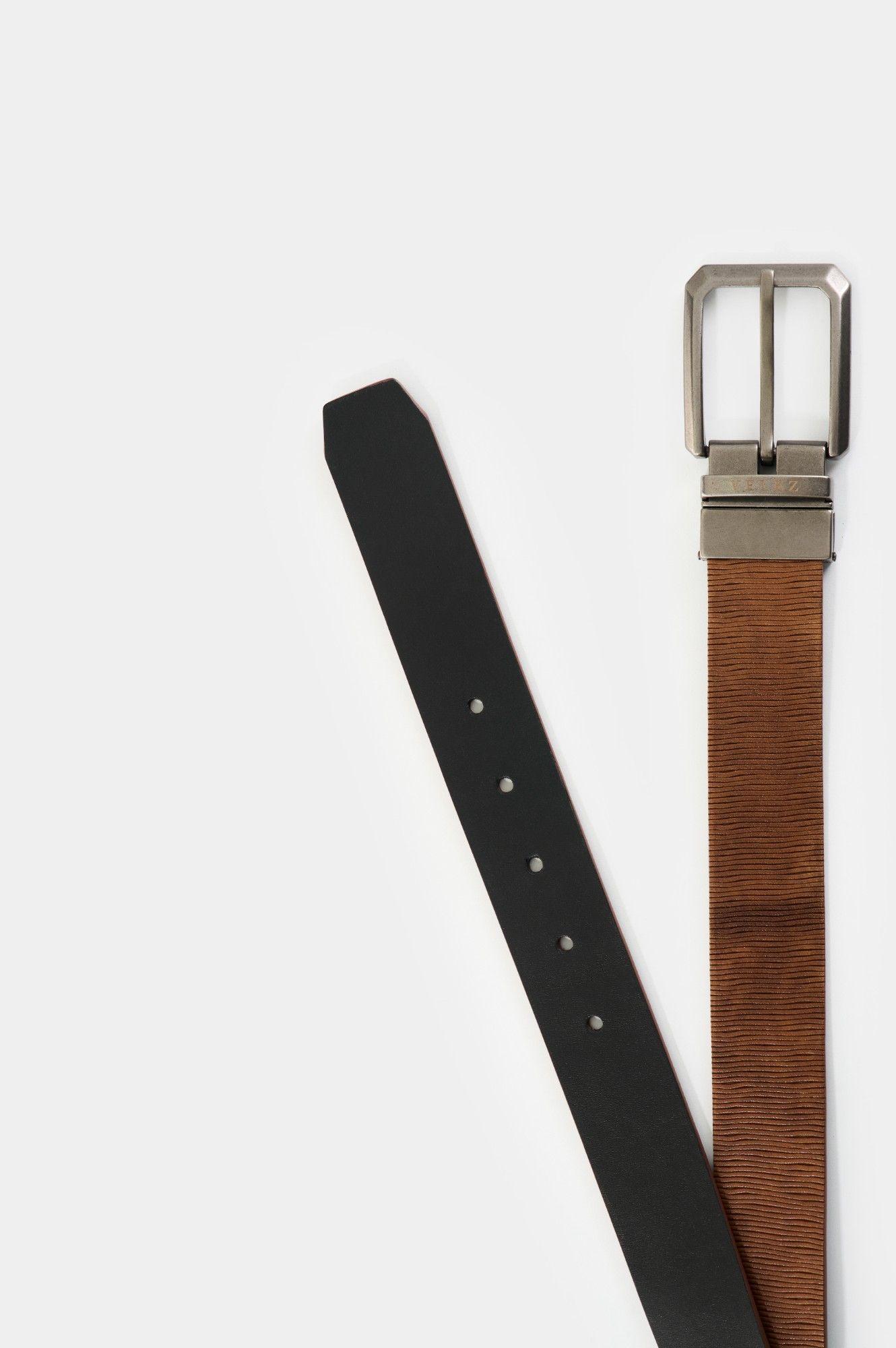 Vélez Cinturón Reversible De Cuero Para Hombre Lucian Miel-2