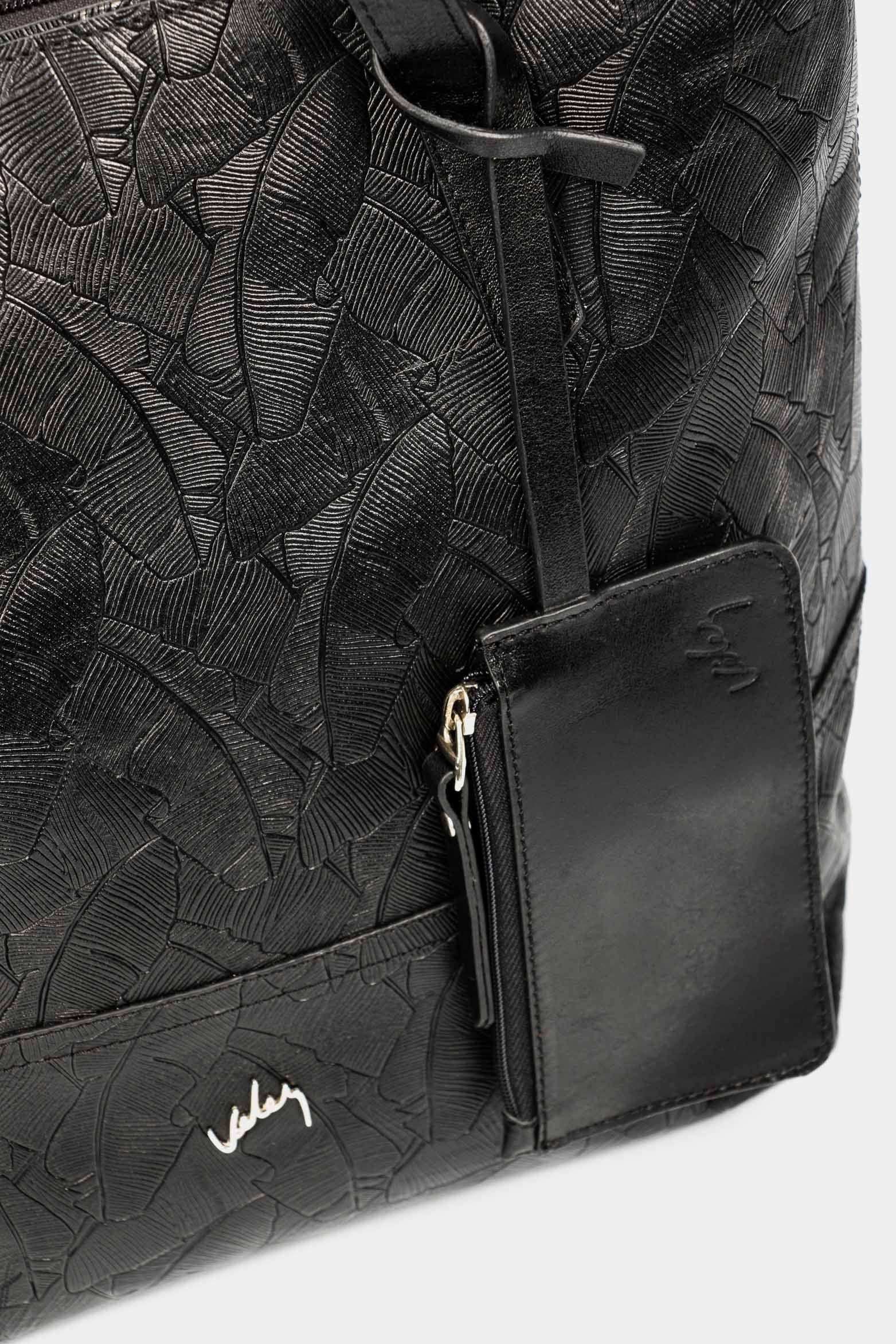 Vélez Shopping Denver De Cuero Para Mujer Placa Palmera Negro-4