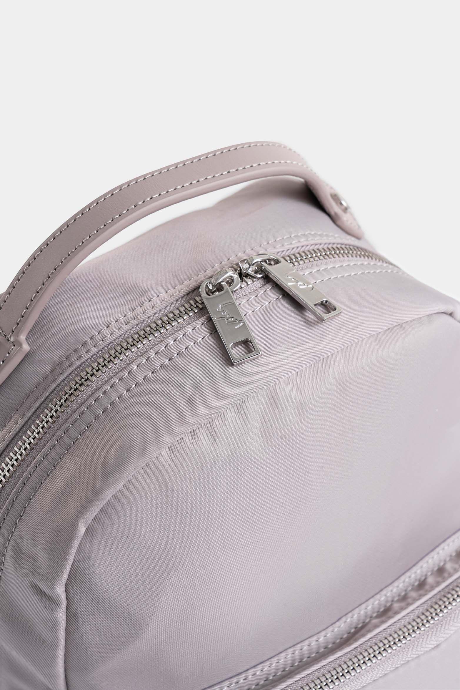 Vélez Morral Púrpura Pequeño Lona Mujer Manija Cuero Gris-3