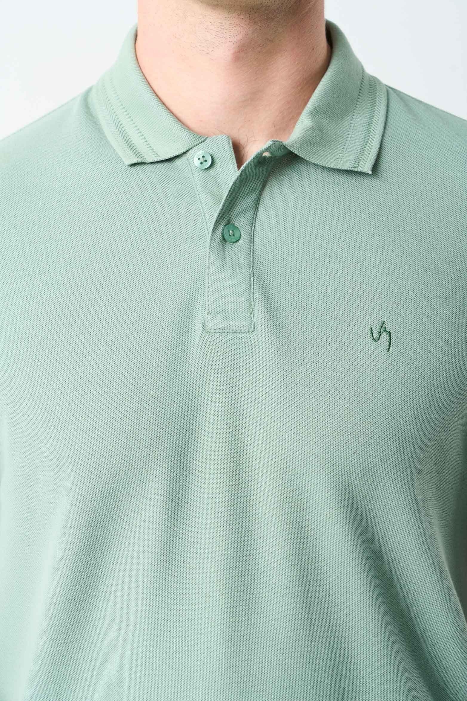 Vélez Polera Cuello Summer Hombre Semi Ajustada Agua Marina-5