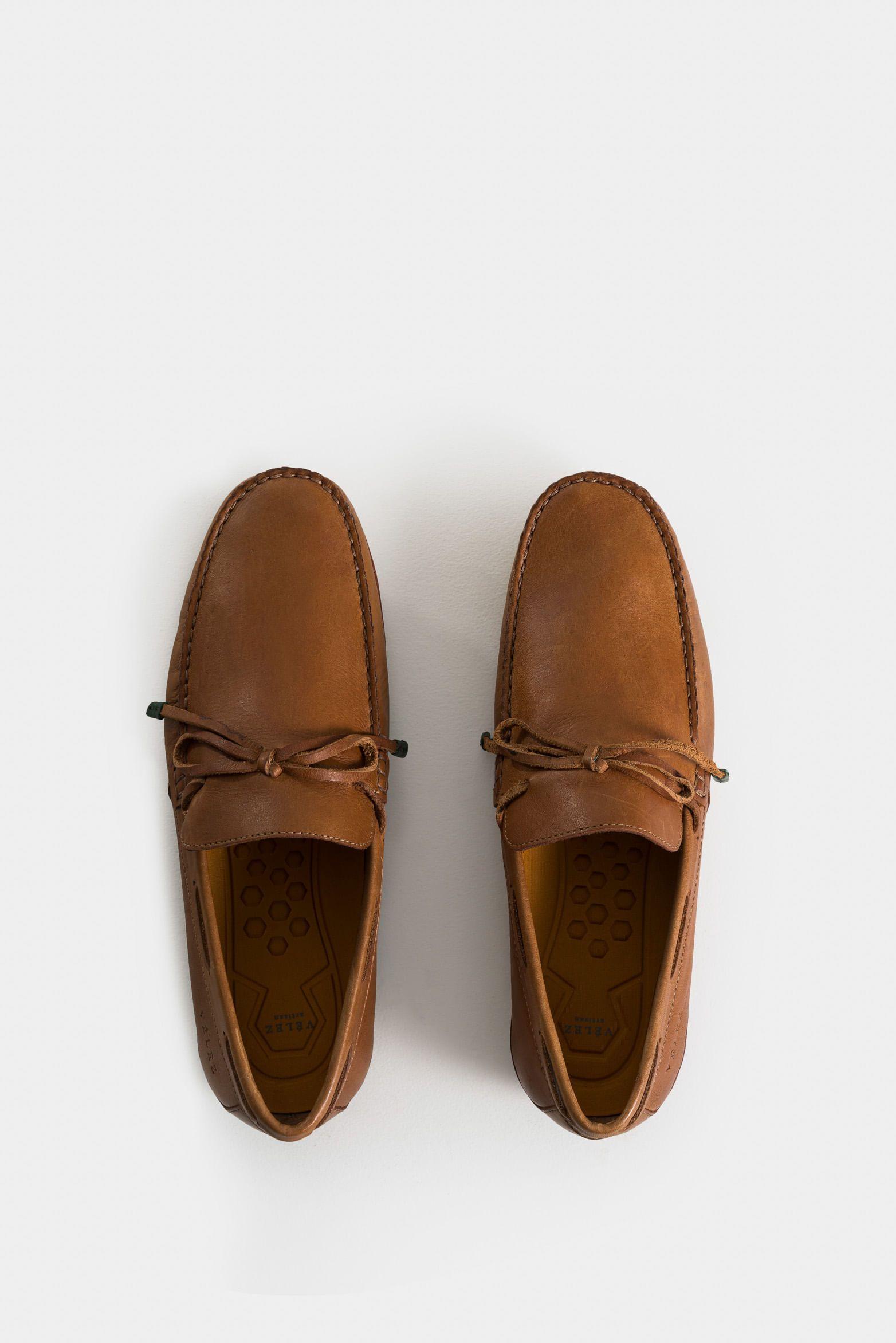 Vélez Mocasines Atacama De Cuero Para Hombre Capellada Miel-3