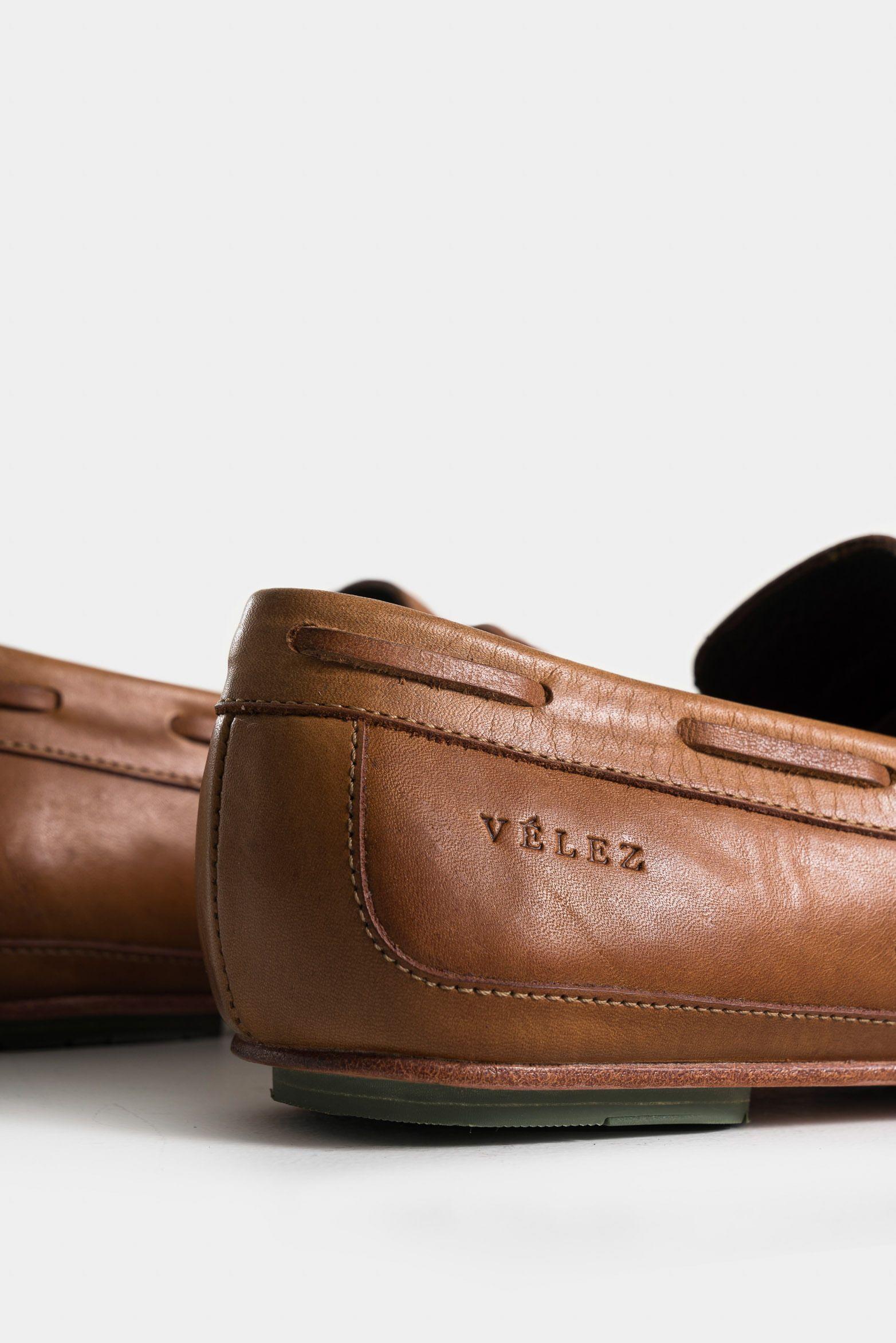 Vélez Mocasines Atacama De Cuero Para Hombre Capellada Miel-4