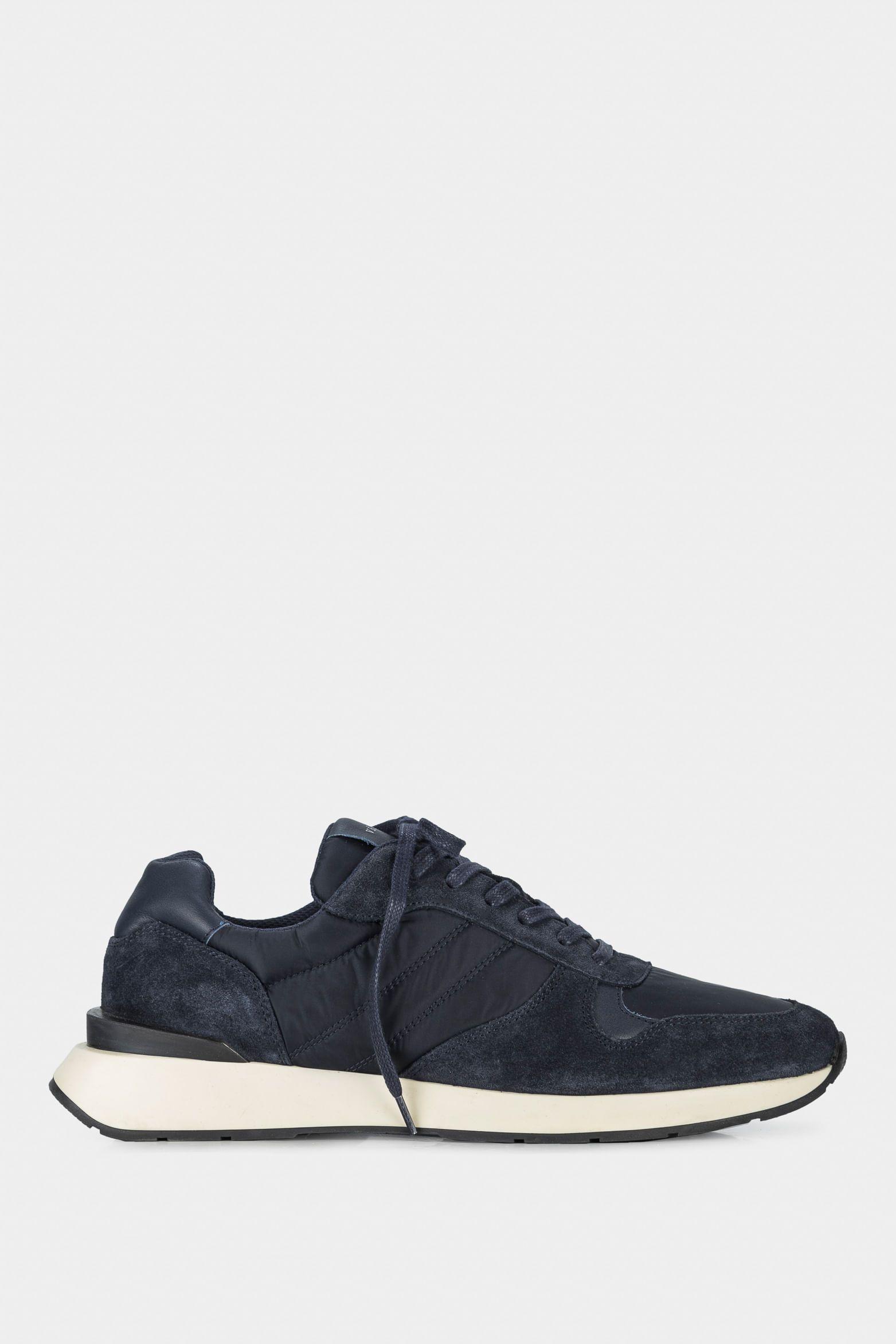 Vélez Zapatillas Oporto De Cuero Lona Hombre Azul Osc-0