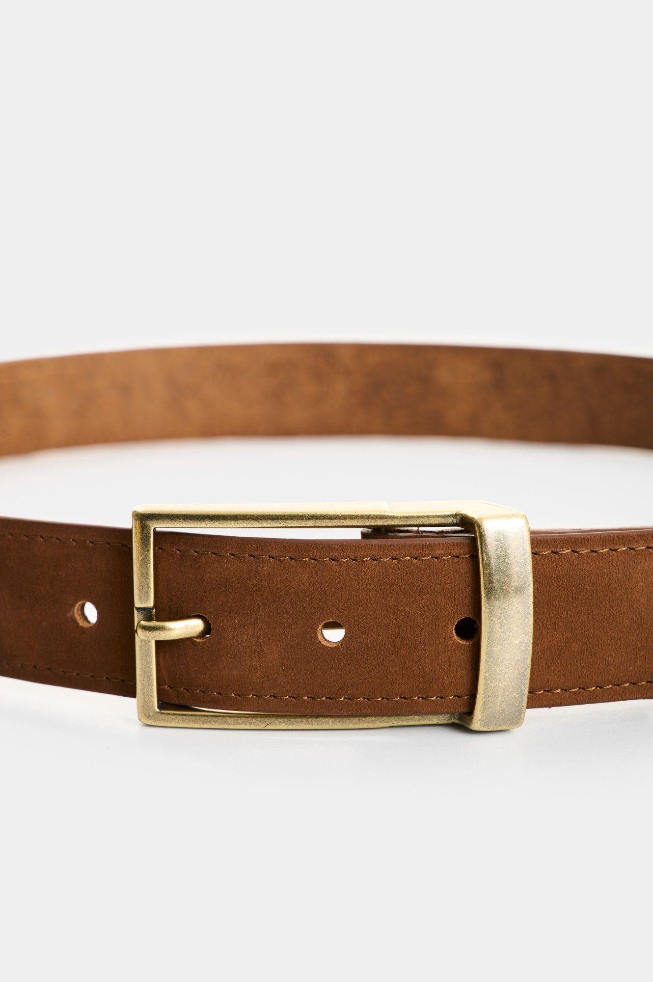 Vélez Cinturón Unifaz Cuero Gamuzado Hombre Breeze Café-3