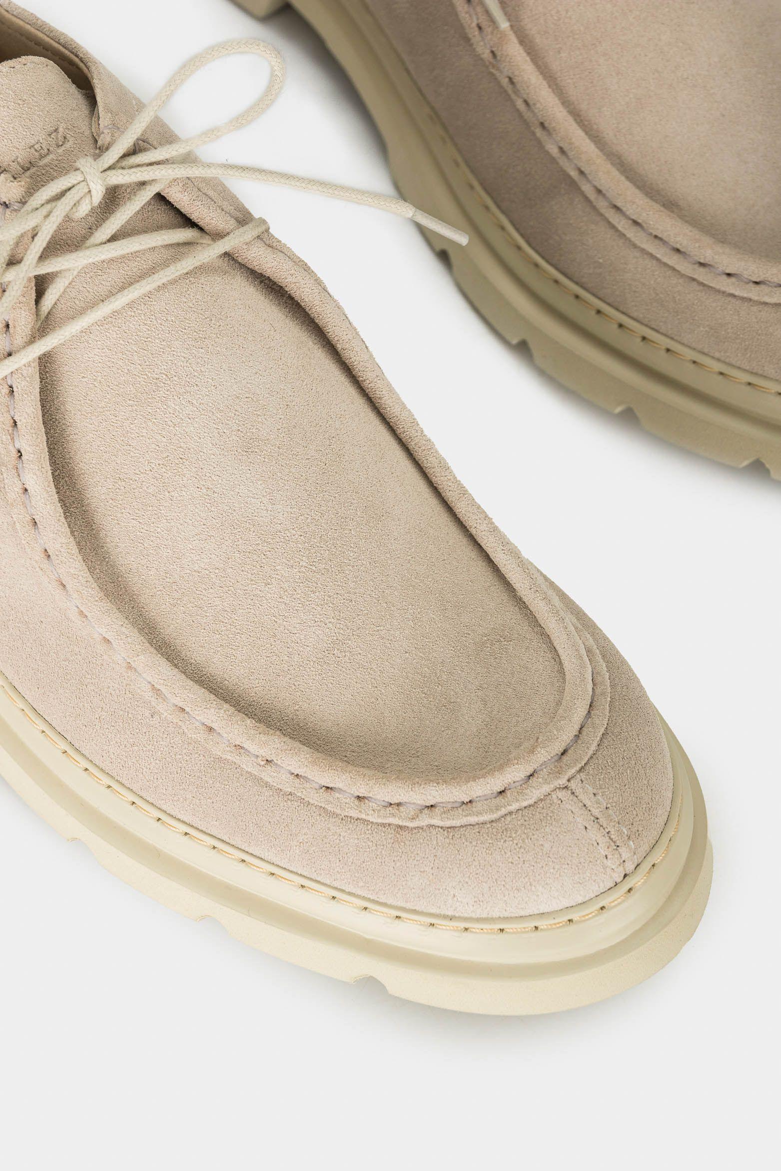 Vélez Zapatos Cordón Nova Cuero Hombre Textura Gamuzada Arena-3