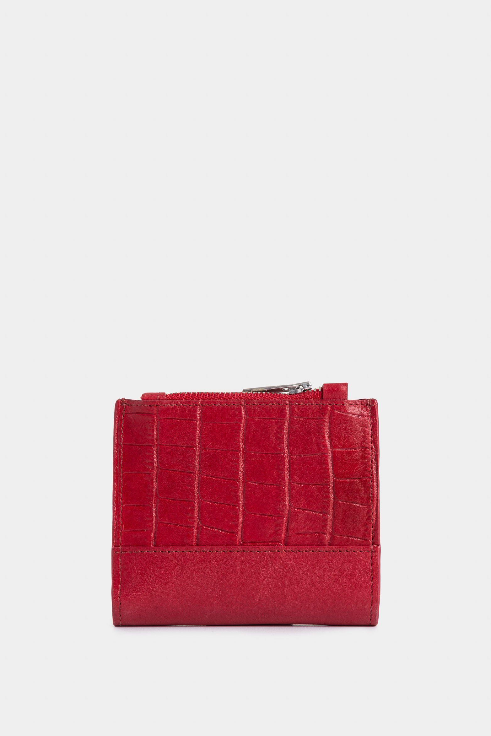 Vélez Billetera Golden De Cuero Para Mujer Grabado Rojo-2