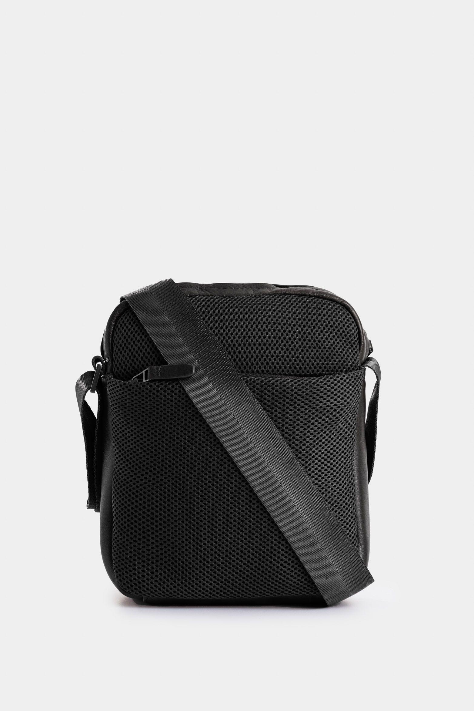 Vélez Manos Libres Alava 3 Cuero Lona Hombre Vertical Negro-2