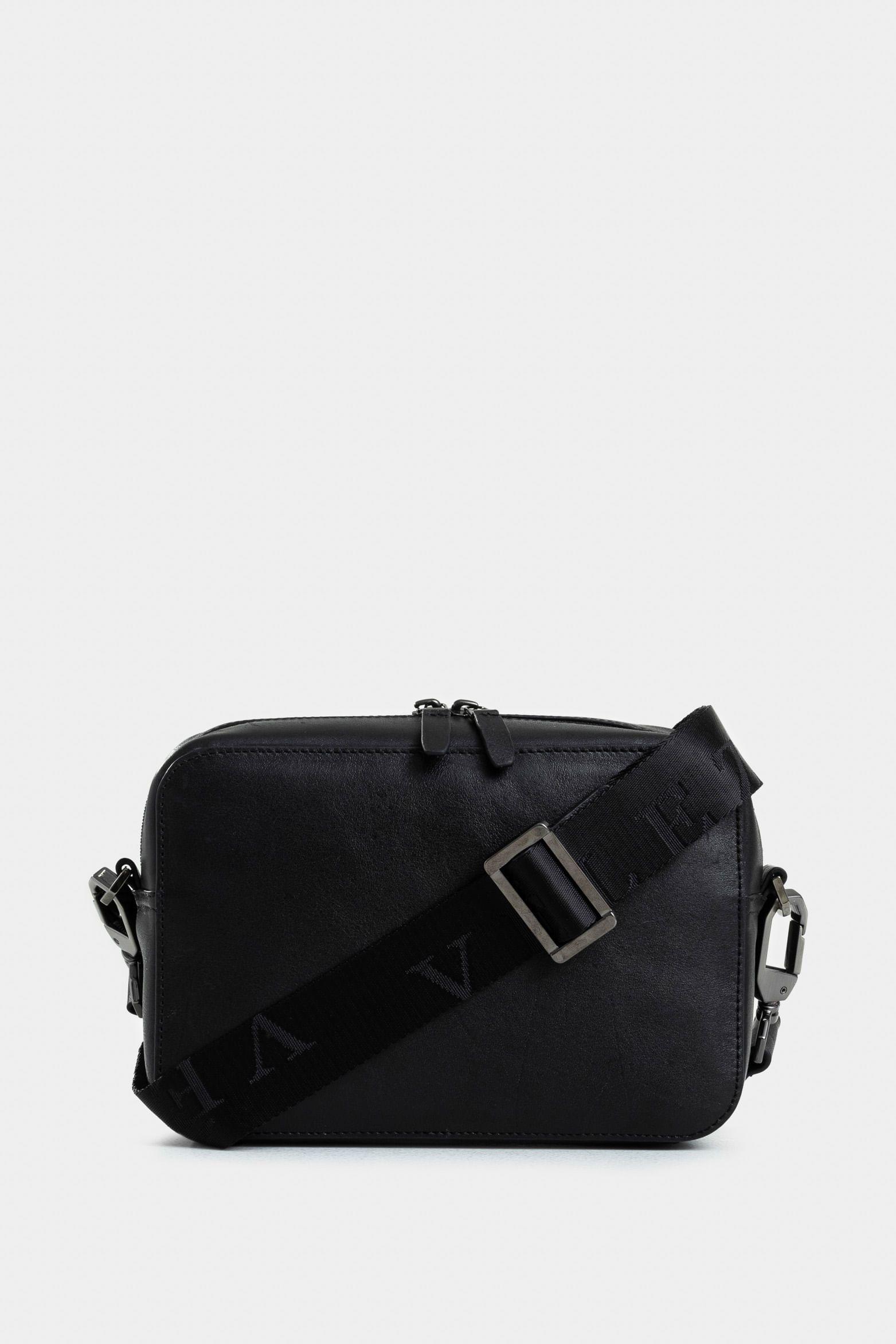 Manos libres Monza de cuero para hombre acabado artesanal Negro-2