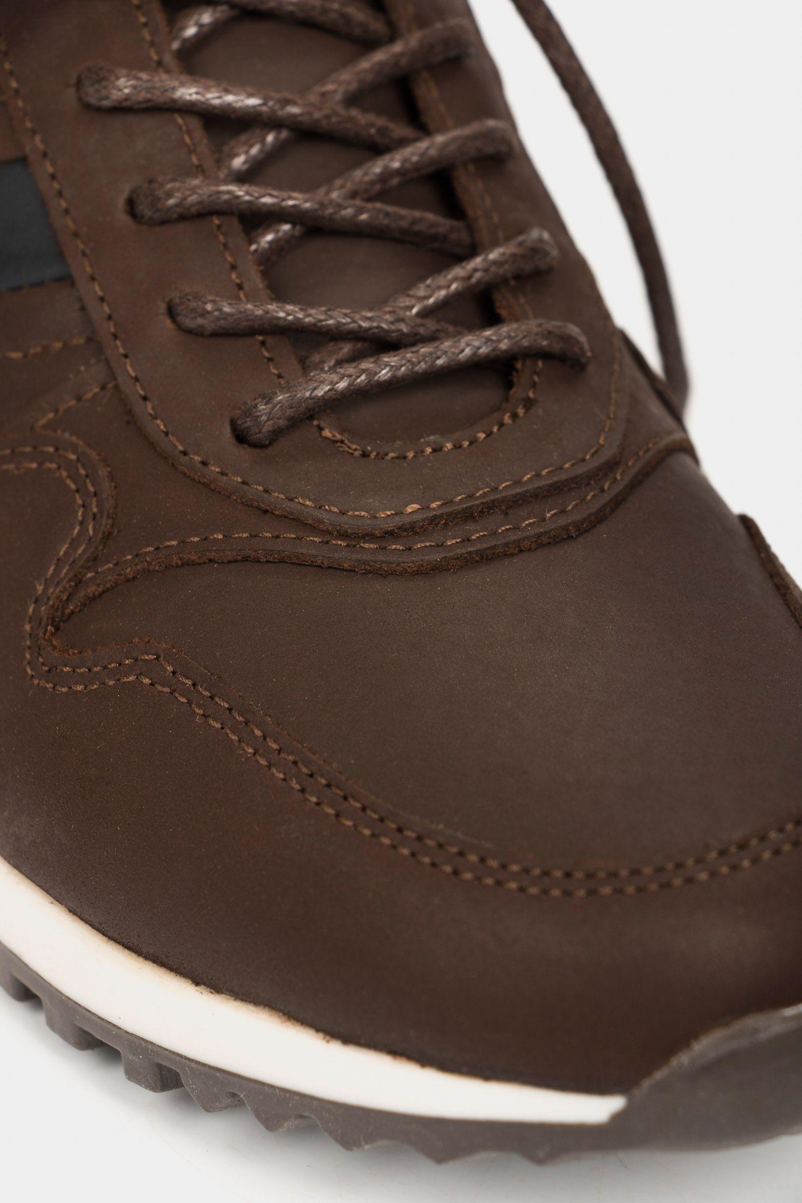 Vélez Tenis romeo De Cuero Para Hombre Efecto Envejecido Café-4