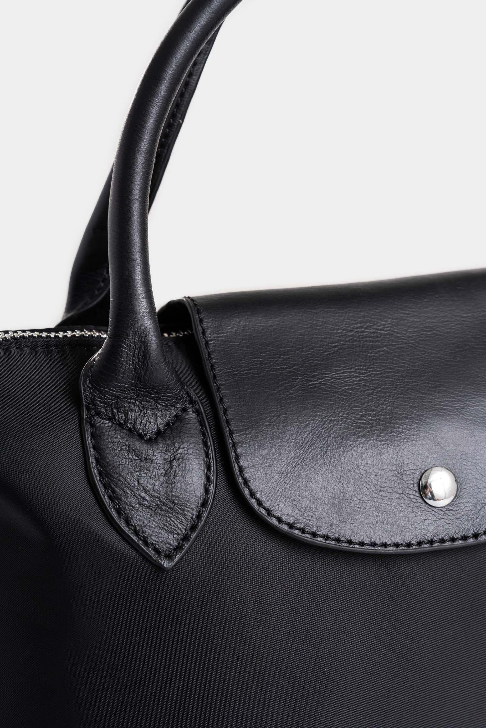 Vélez Bowling Ámbar En Lona Para Mujer Detalle Cuero Negro-3