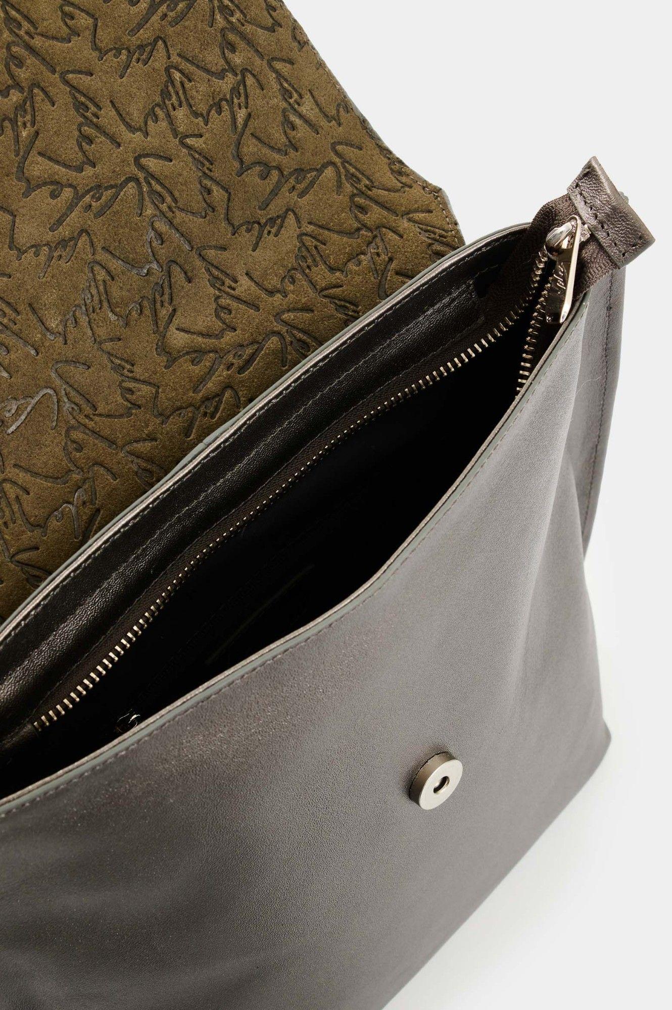 Vélez Mochila De Cuero Grabado Para Mujer Cala Grafito-4