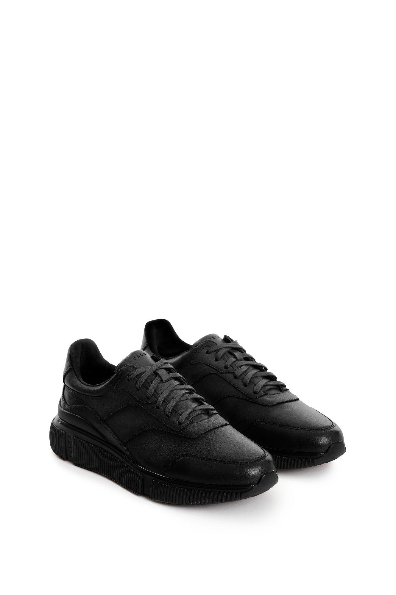 Vélez Zapatilla Tenis Bikal Cuero Hombre Silueta Casual Negro-1