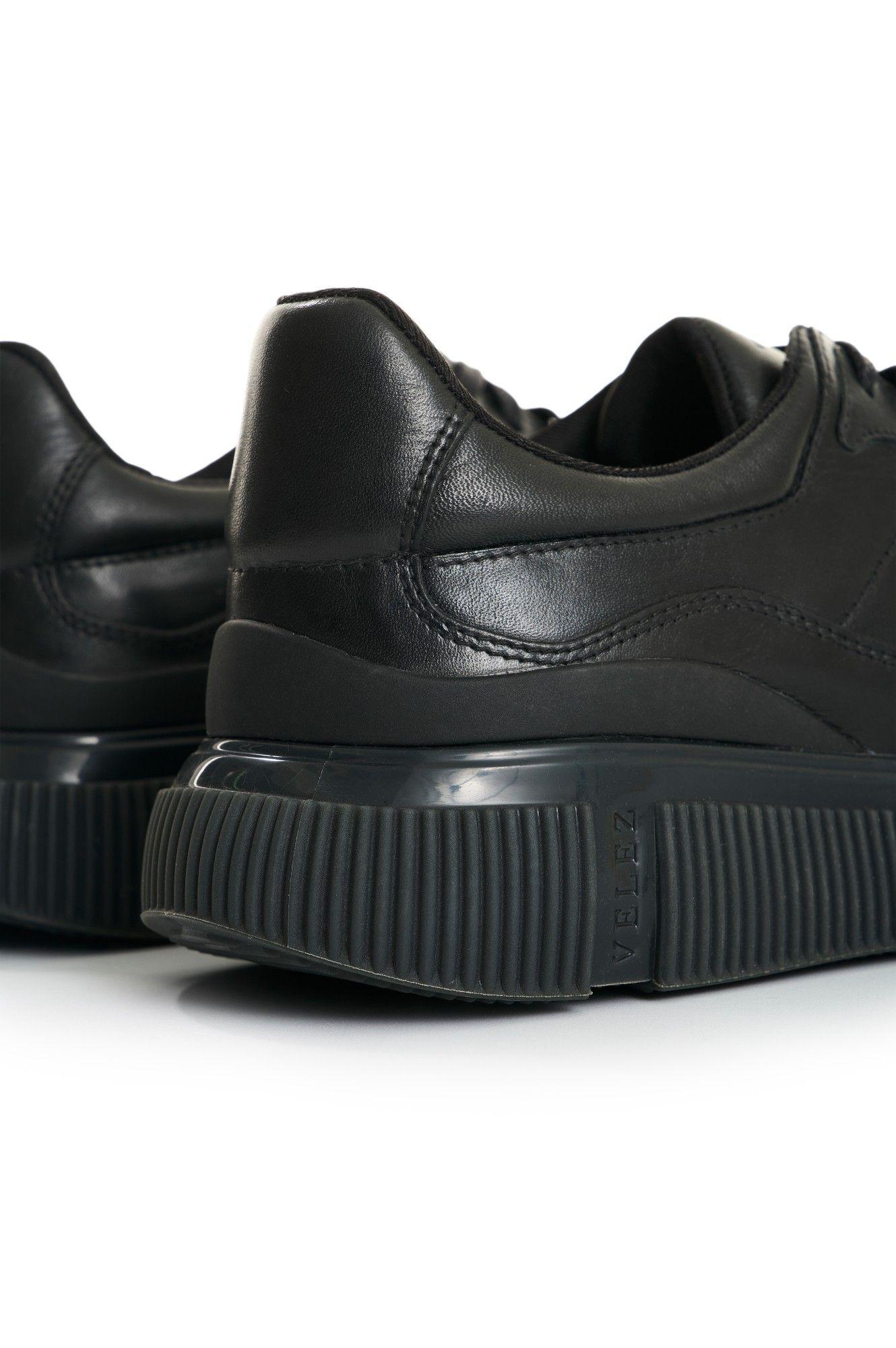 Vélez Zapatilla Tenis Bikal Cuero Hombre Silueta Casual Negro-4