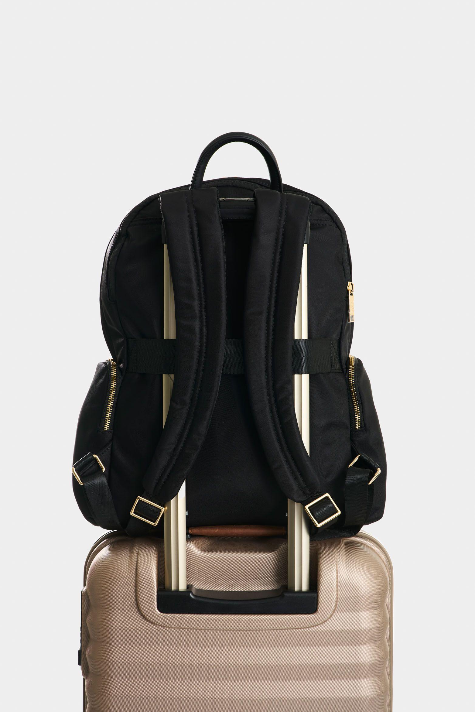 Vélez Mochila Charlotte En Lona Para Mujer Casual Negro-2