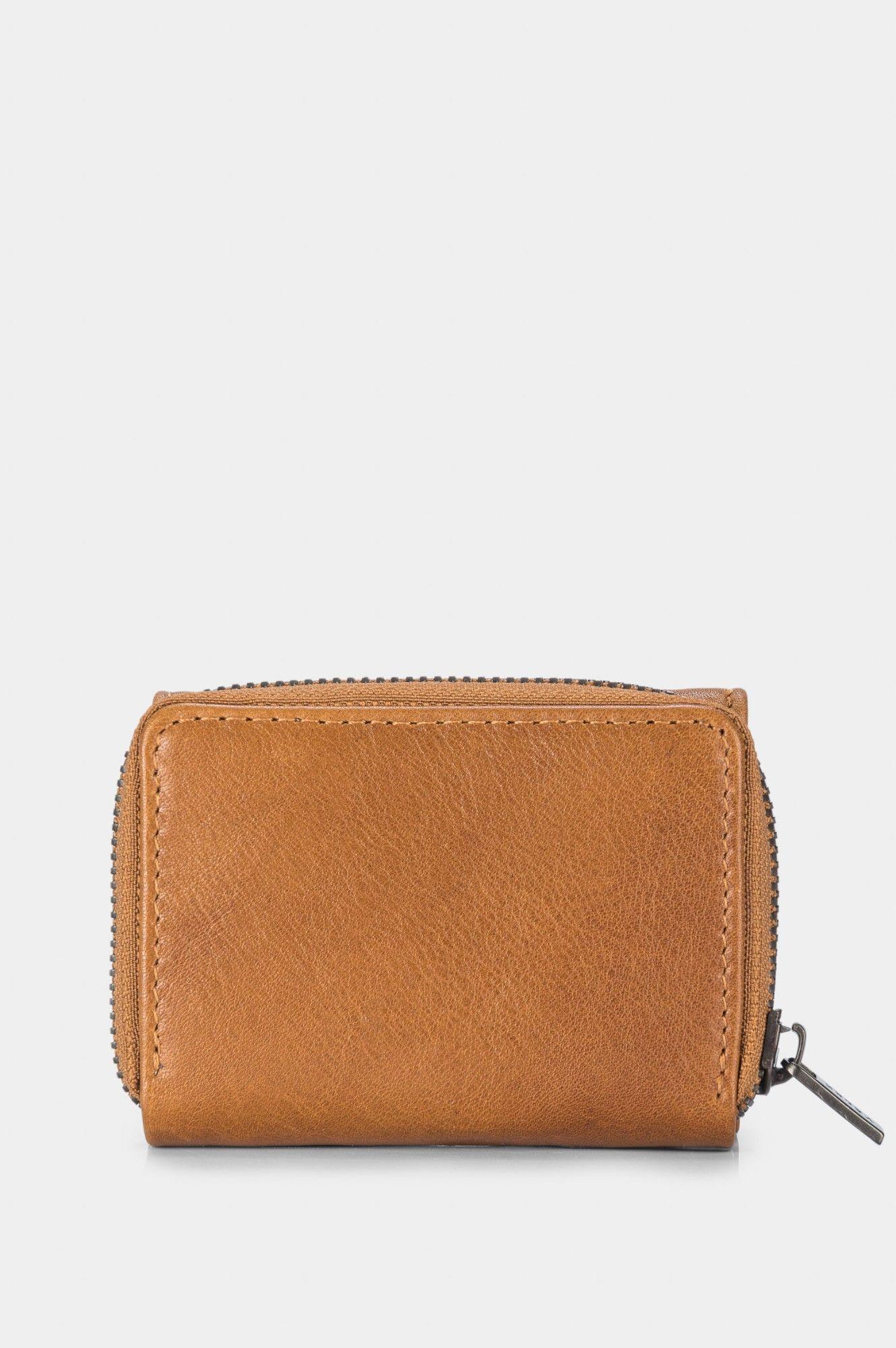 Vélez Monedero Tropical Cuero Mujer Broche Y Cremallera Miel-2