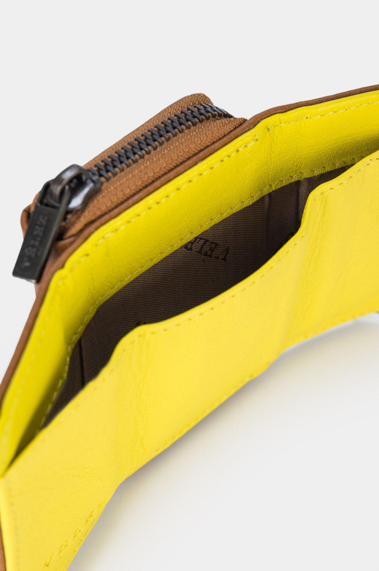 Vélez Monedero Tropical Cuero Mujer Broche Y Cremallera Miel-5