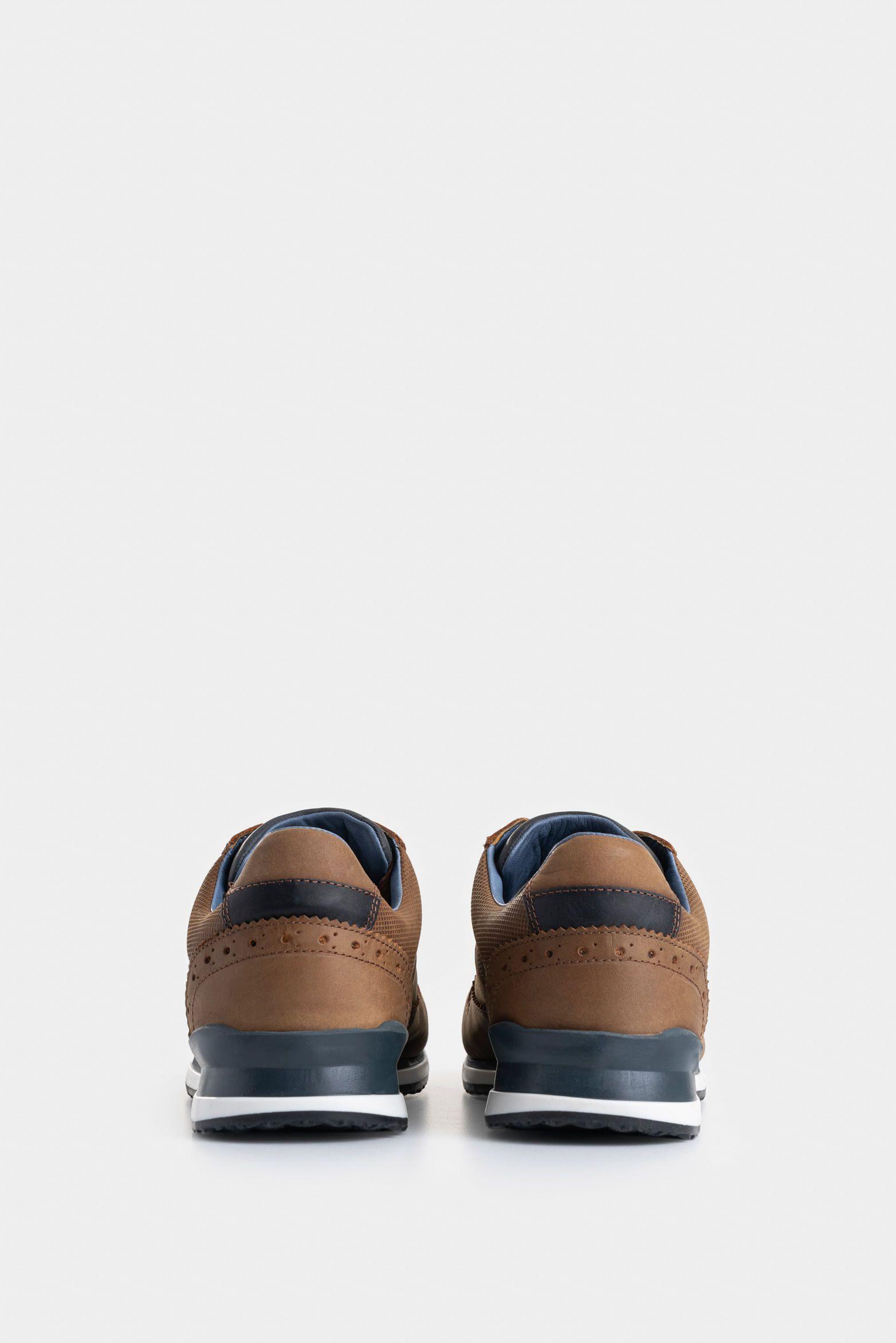 Vélez Tenis Casual Cooper De Cuero Vintage Brandy-2