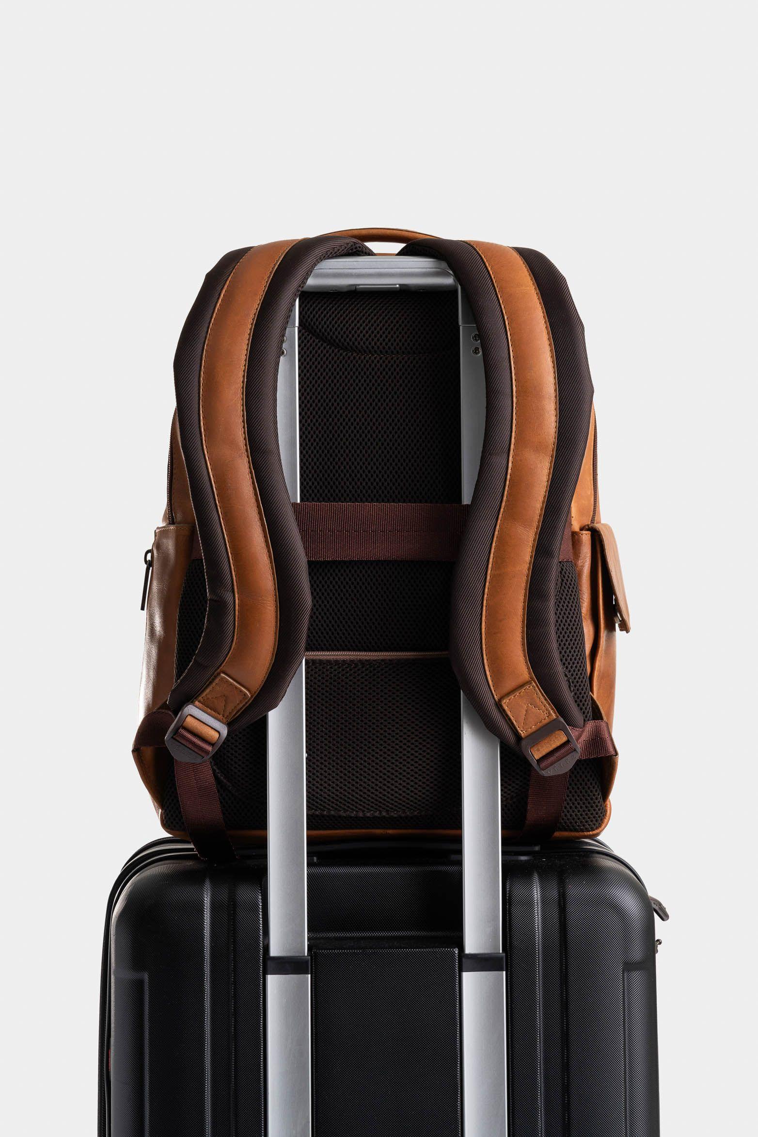 Vélez Mochila Tropical De Cuero Miel-2