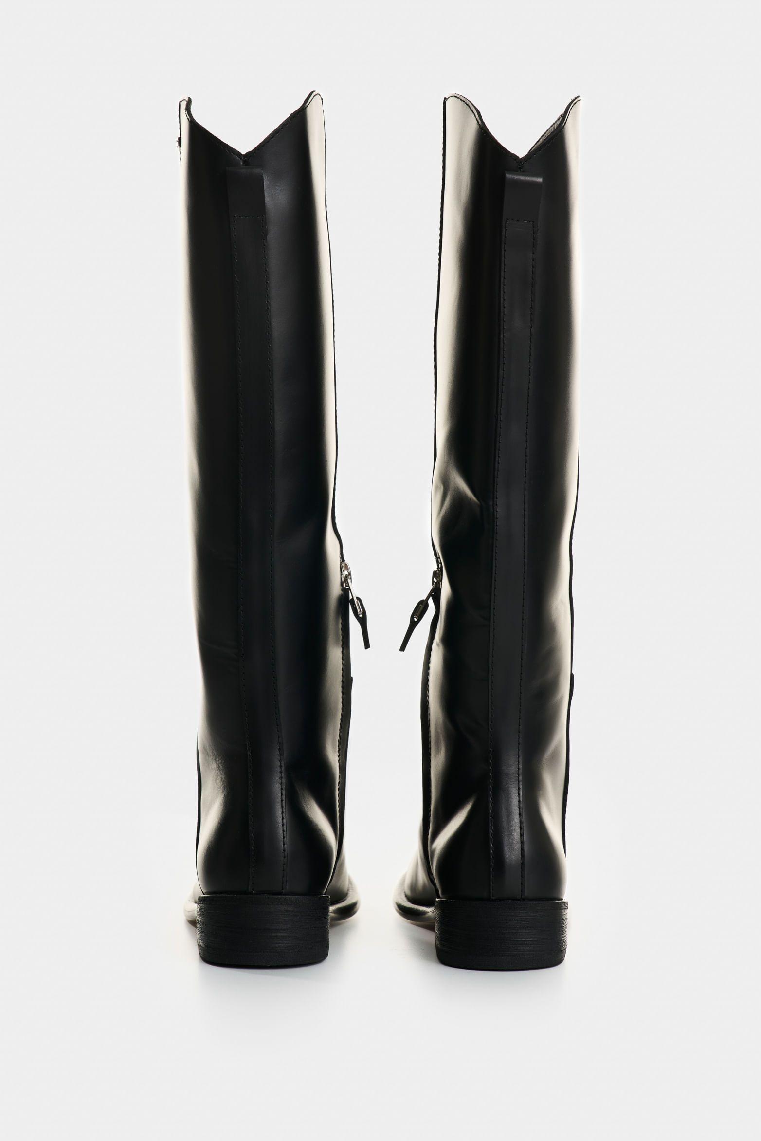 Vélez Botas De Cuero Para Mujer Kalahari Negro-2