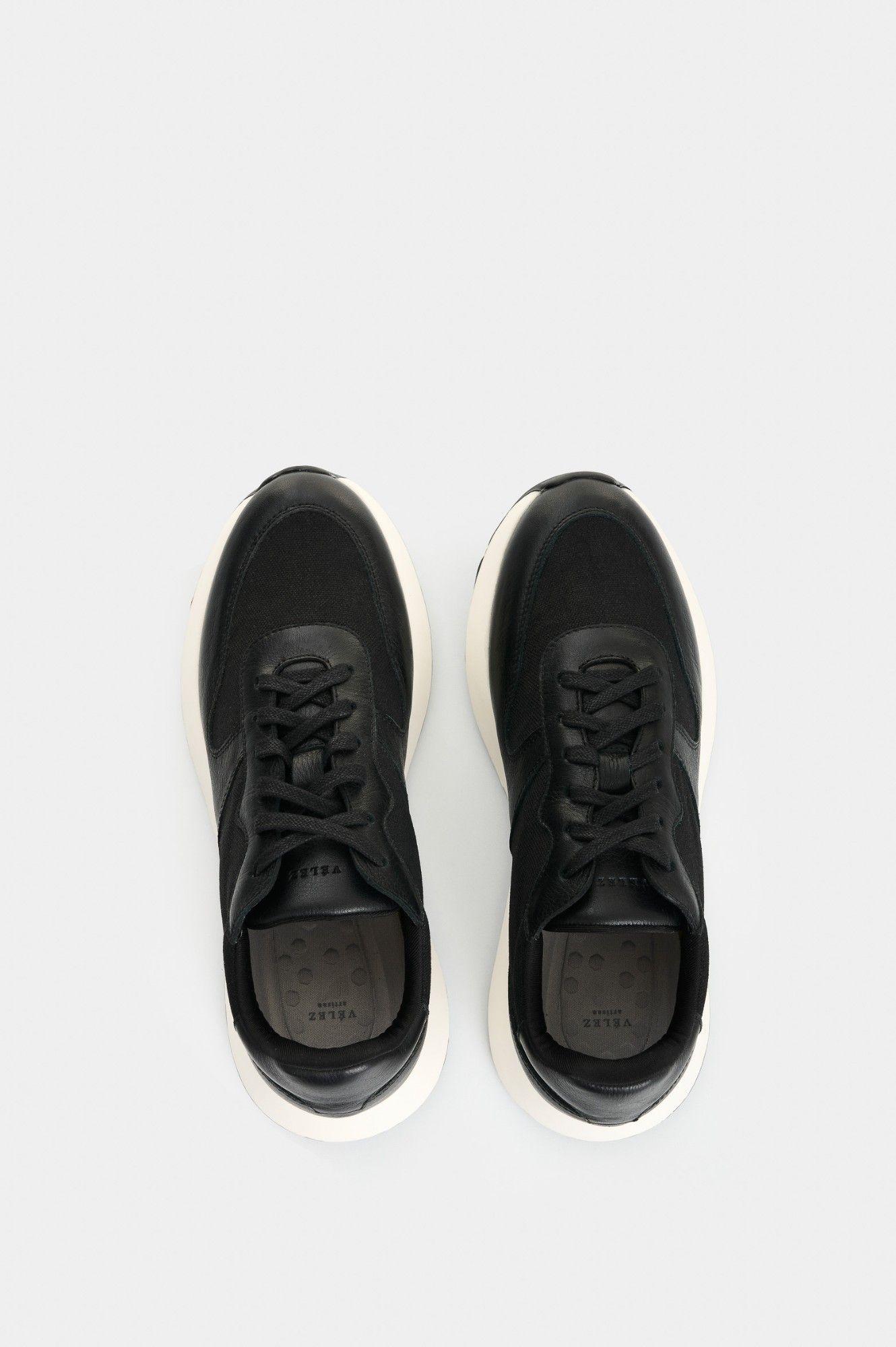 Vélez Zapatilla Tenis Cuero Y Lona Mujer Ocaso 2 Negro-3