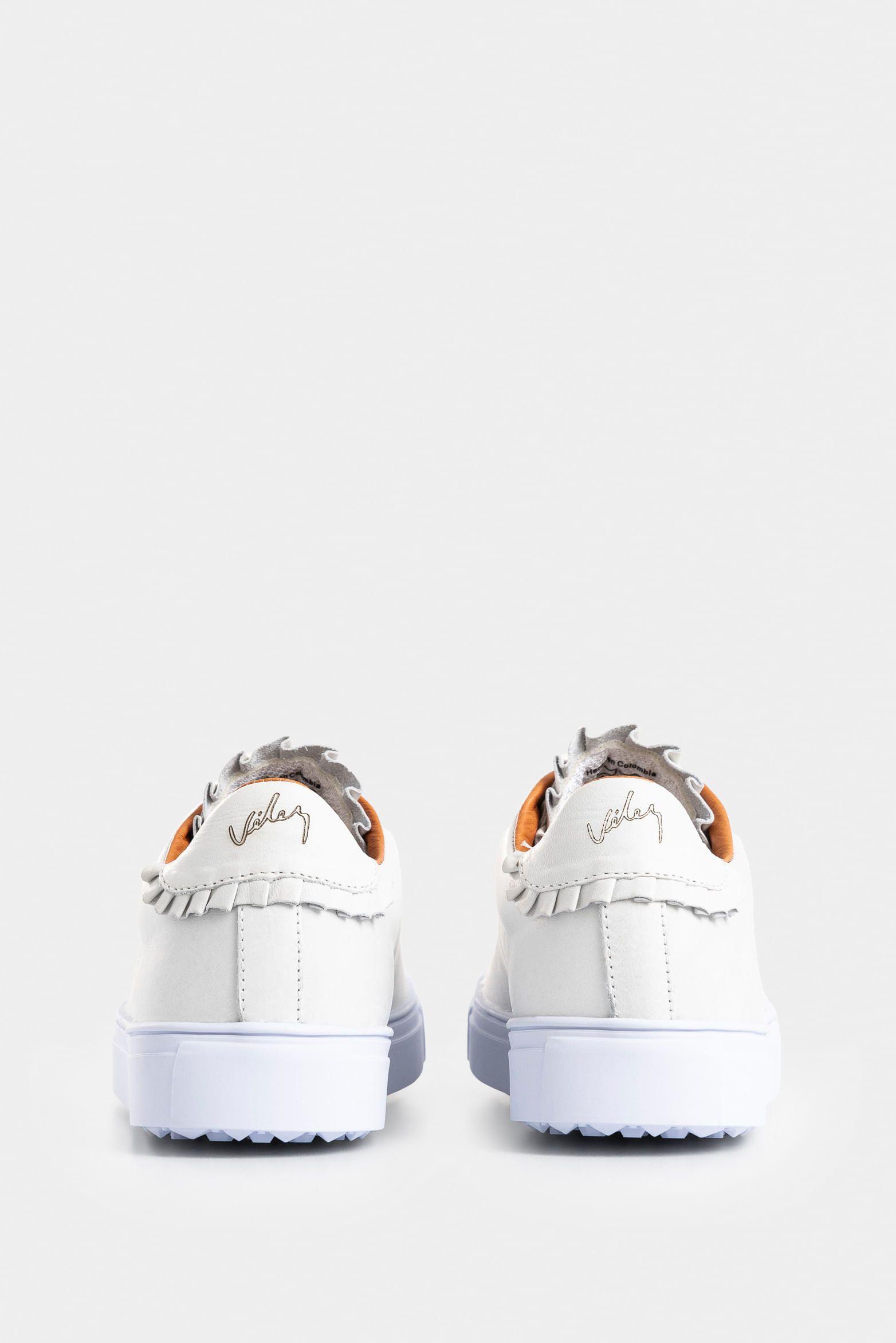 Zapatillas deportivas oda de cuero para mujer personalización Blanco-2