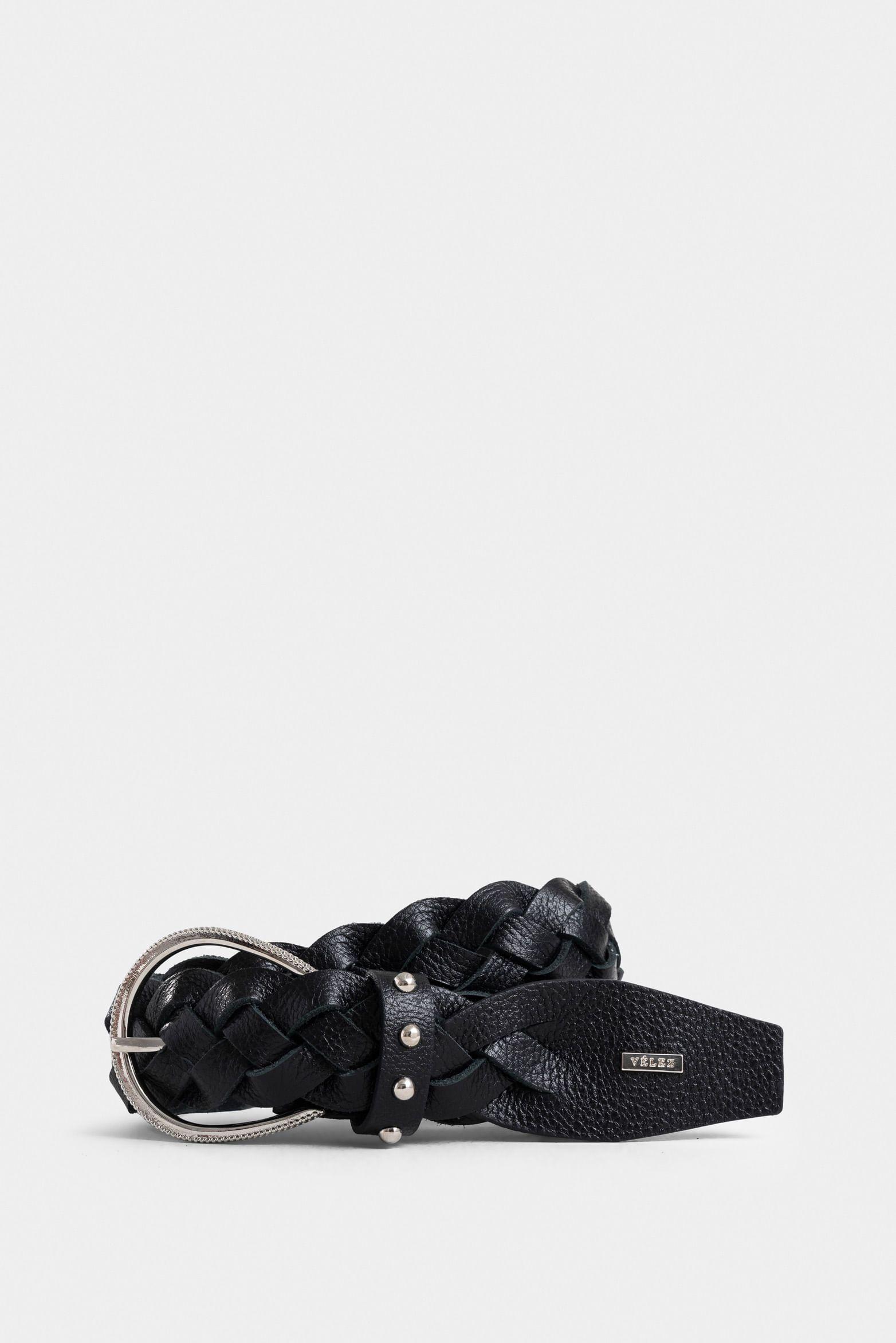Vélez Cinturón Unifaz Papyris 2.0 Cuero Mujer Trzado Negro-0