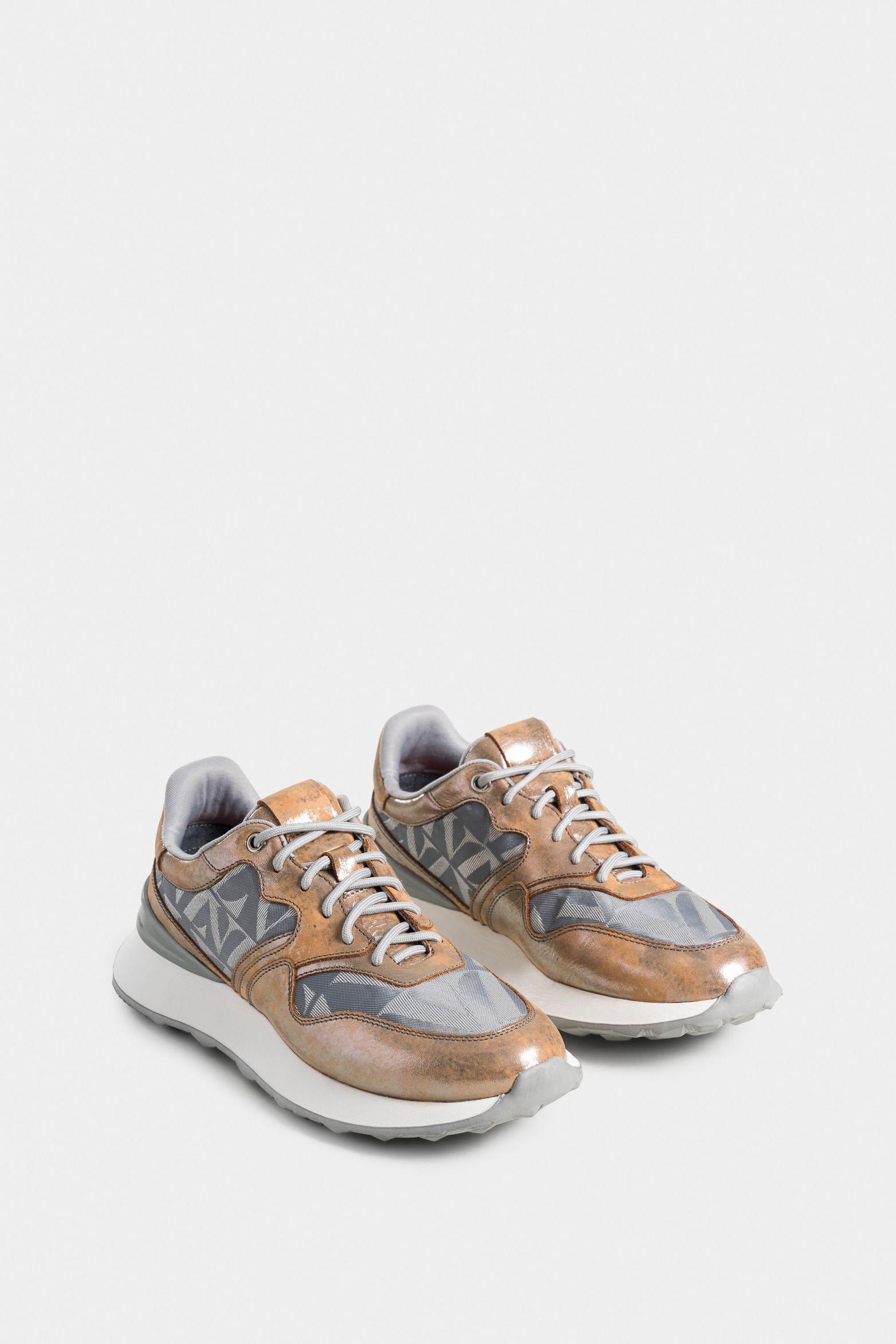 Vélez Zapatillas Garda Cuero Folia Mujer Plata-1