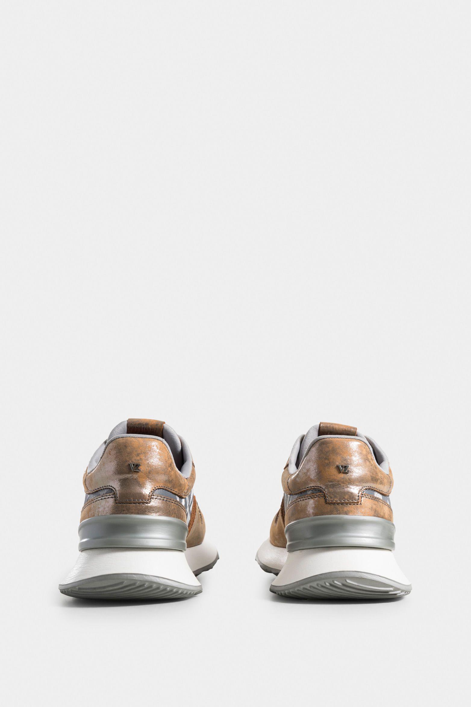 Vélez Zapatillas Garda Cuero Folia Mujer Plata-2