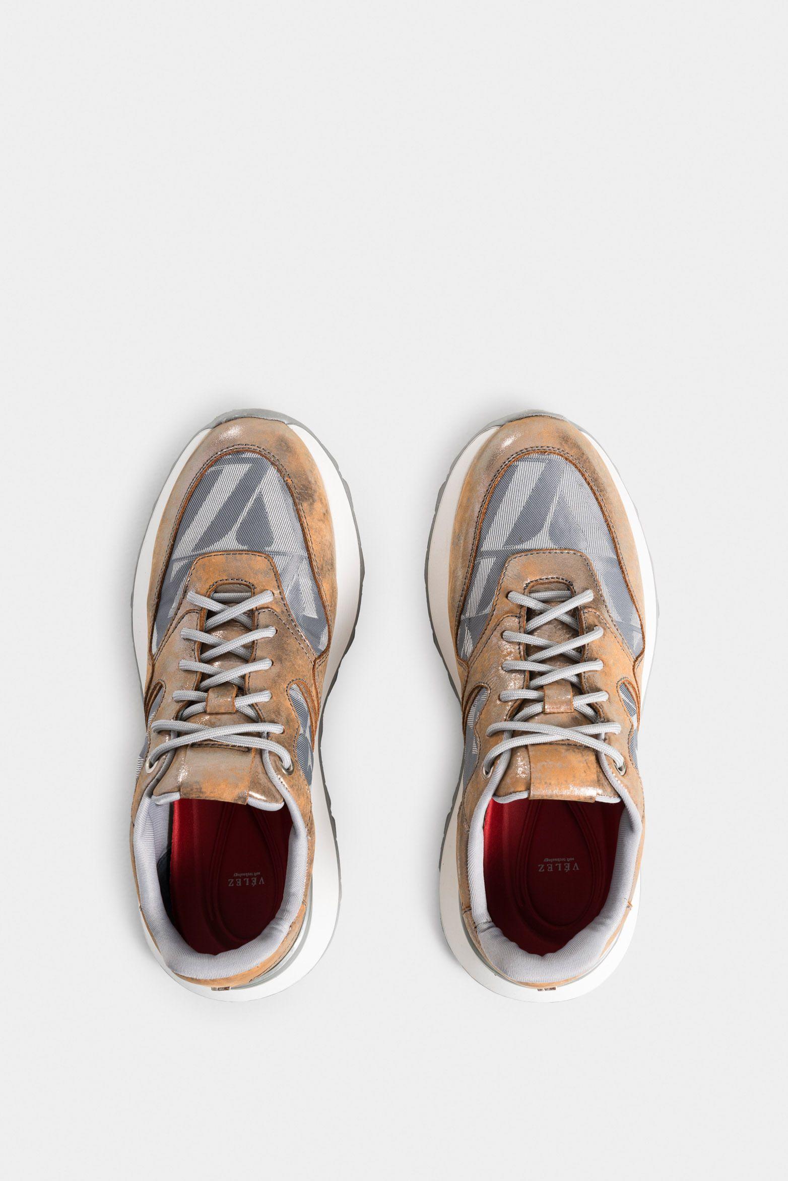 Vélez Zapatillas Garda Cuero Folia Mujer Plata-3