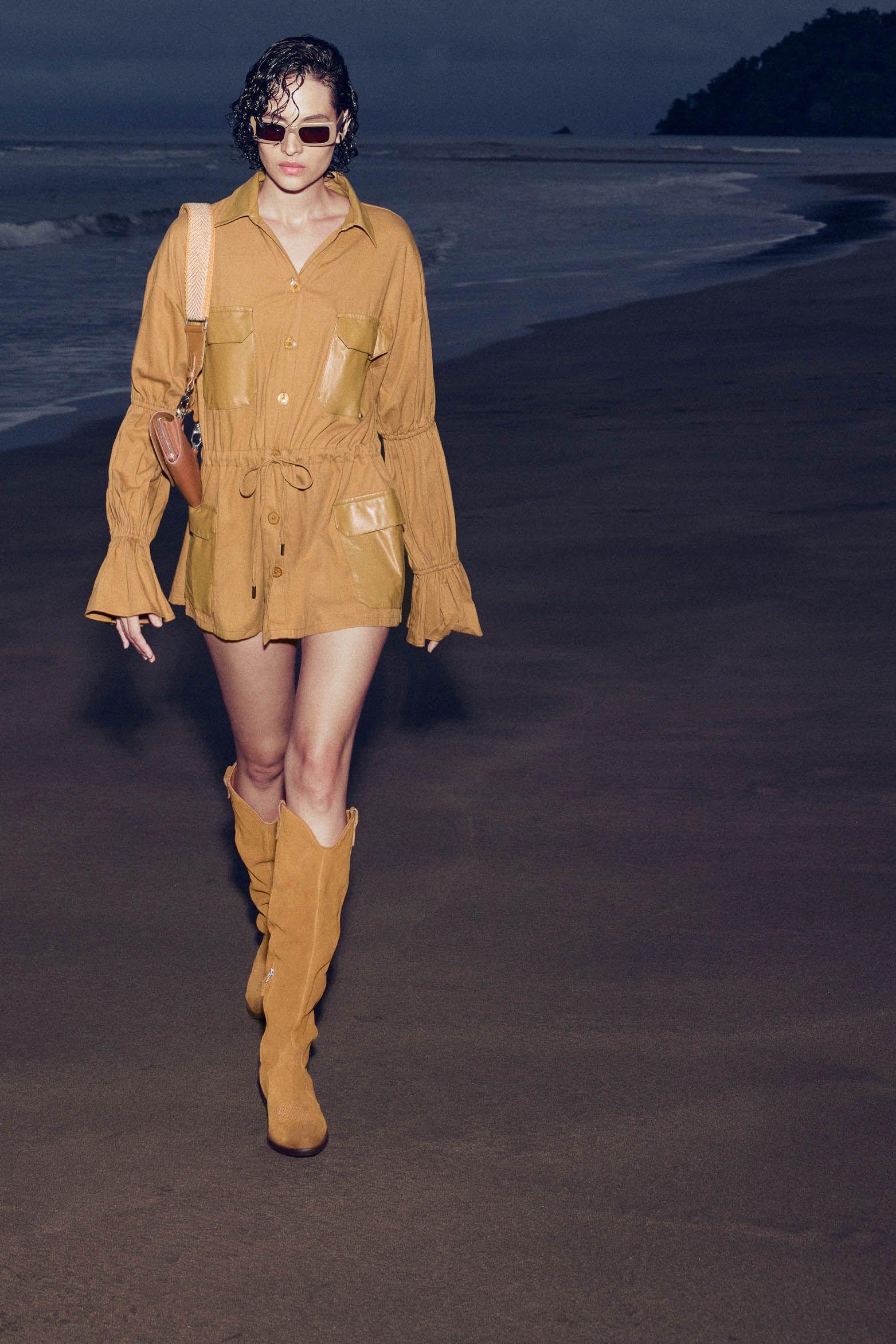 Vélez Botas Texanas Herencia De Cuero  Mujer Caña Alta Miel-5