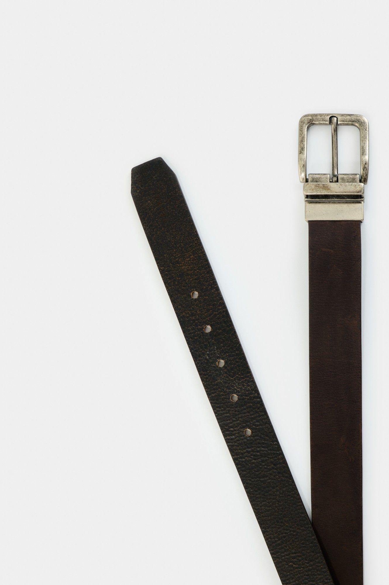 Vélez Cinturón Doble Faz Cuero Hombre Efos Café-2