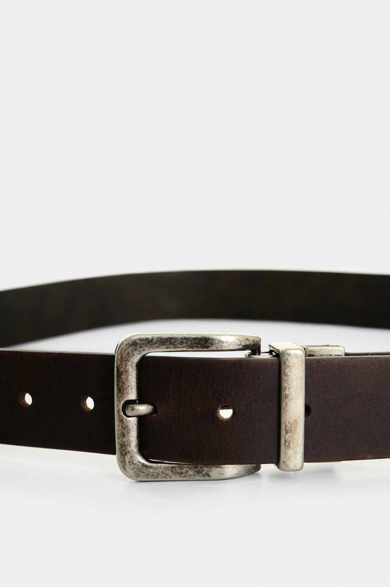 Vélez Cinturón Doble Faz Cuero Hombre Efos Café-3