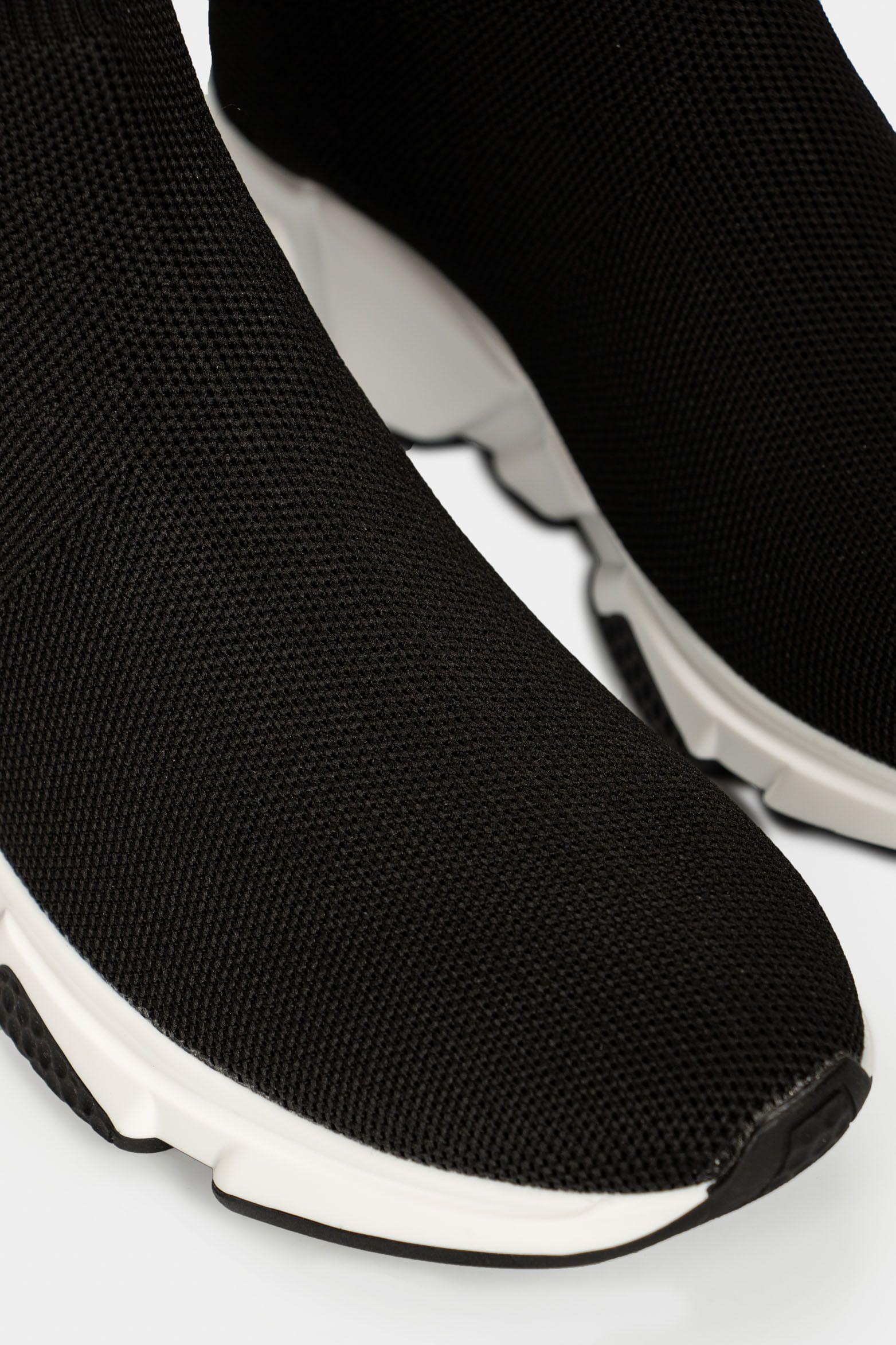 Vélez Zapatillas Botín Zamba Mujer Téxtil Y Cuero Negro-3