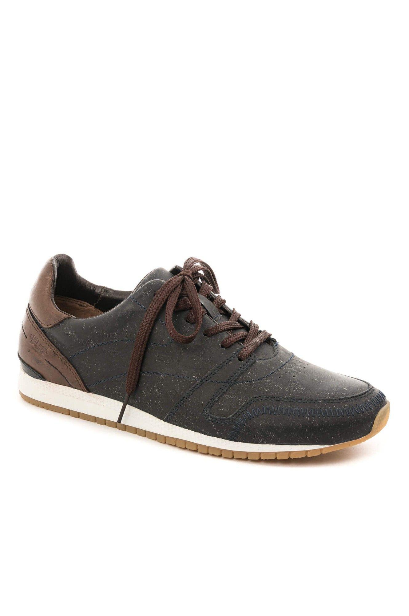 Vélez Zapatillas Deportivos De Cuero Vintage Azul Oscuro-0