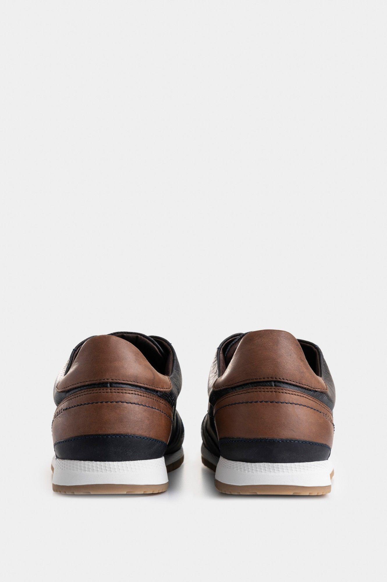 Vélez Zapatillas Deportivos De Cuero Vintage Azul Oscuro-2