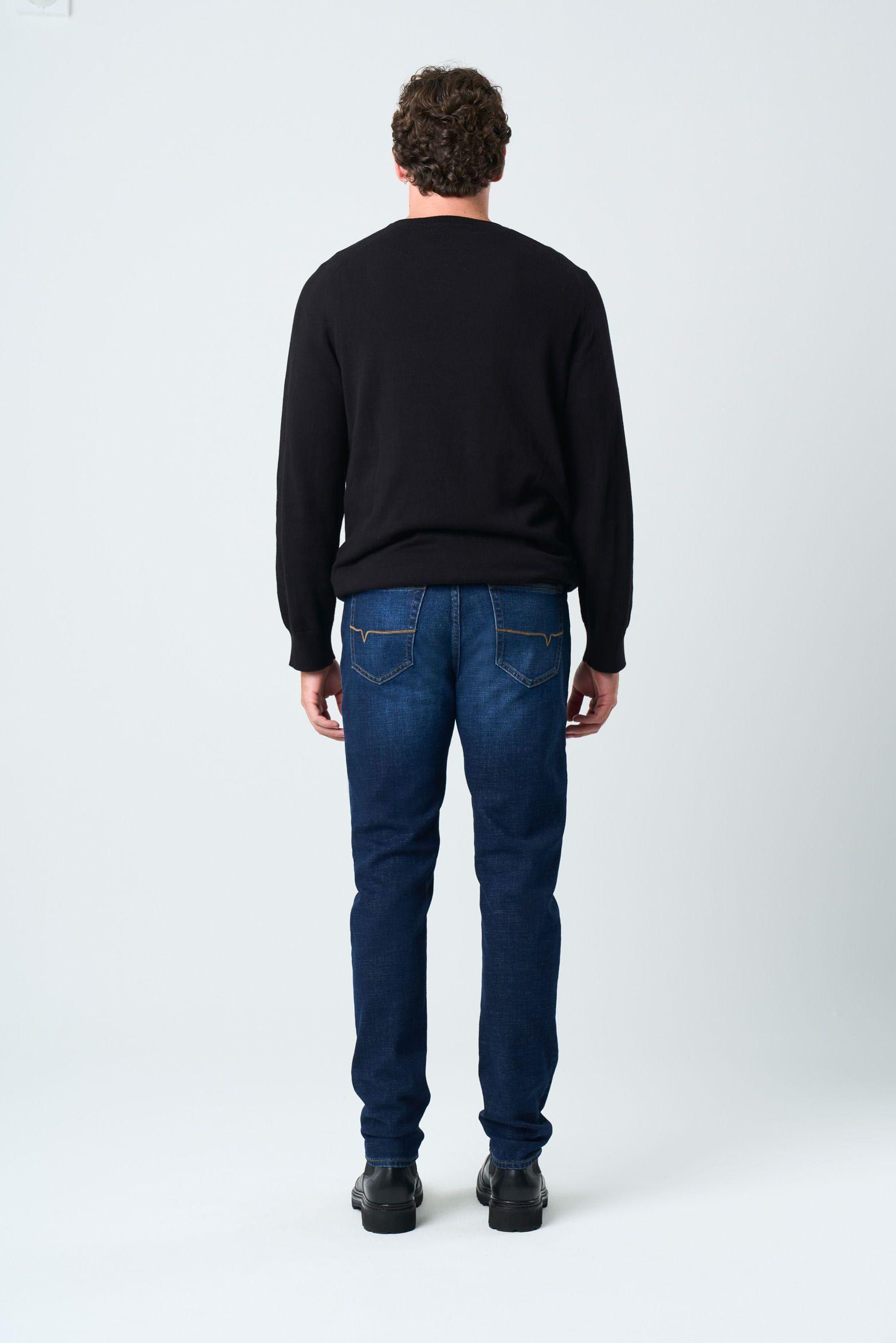 Vélez Jean Galis Bota Recta Para Hombre Semi Fitted Azul-2