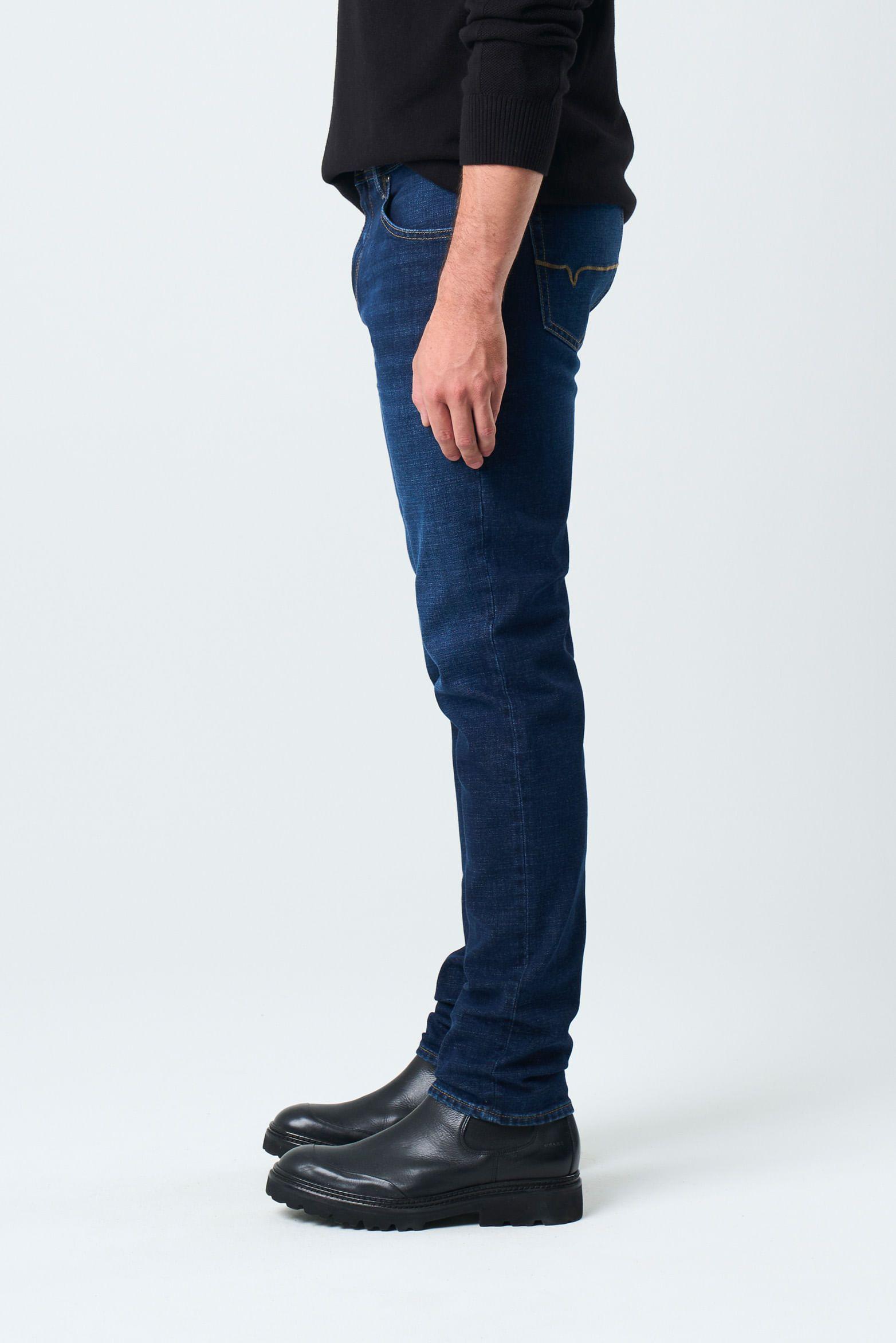 Vélez Jean Galis Bota Recta Para Hombre Semi Fitted Azul-4