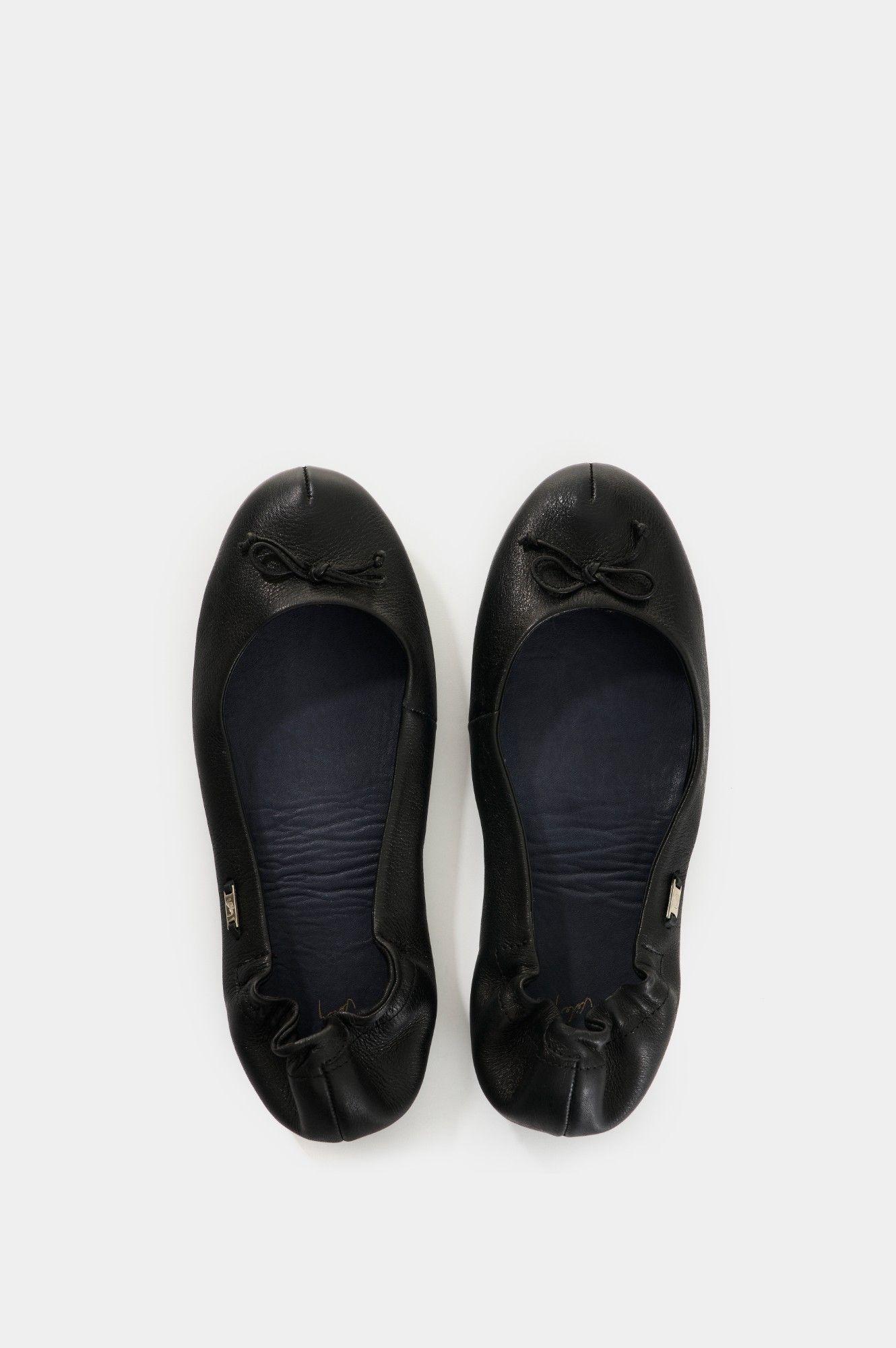 Vélez Baleta De Cuero Para Mujer Orión Negro-3