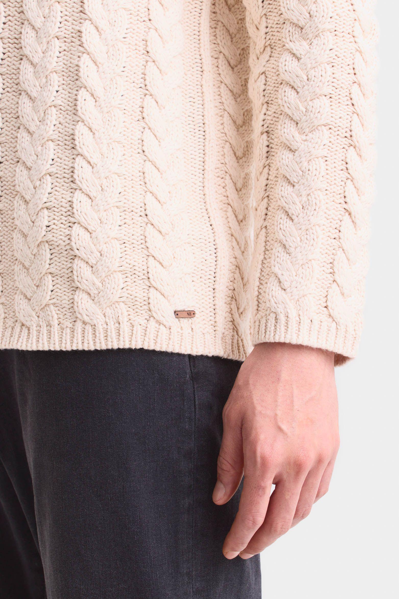Vélez Sweater Capri Tejido En Algodón Para Hombre Beige-3