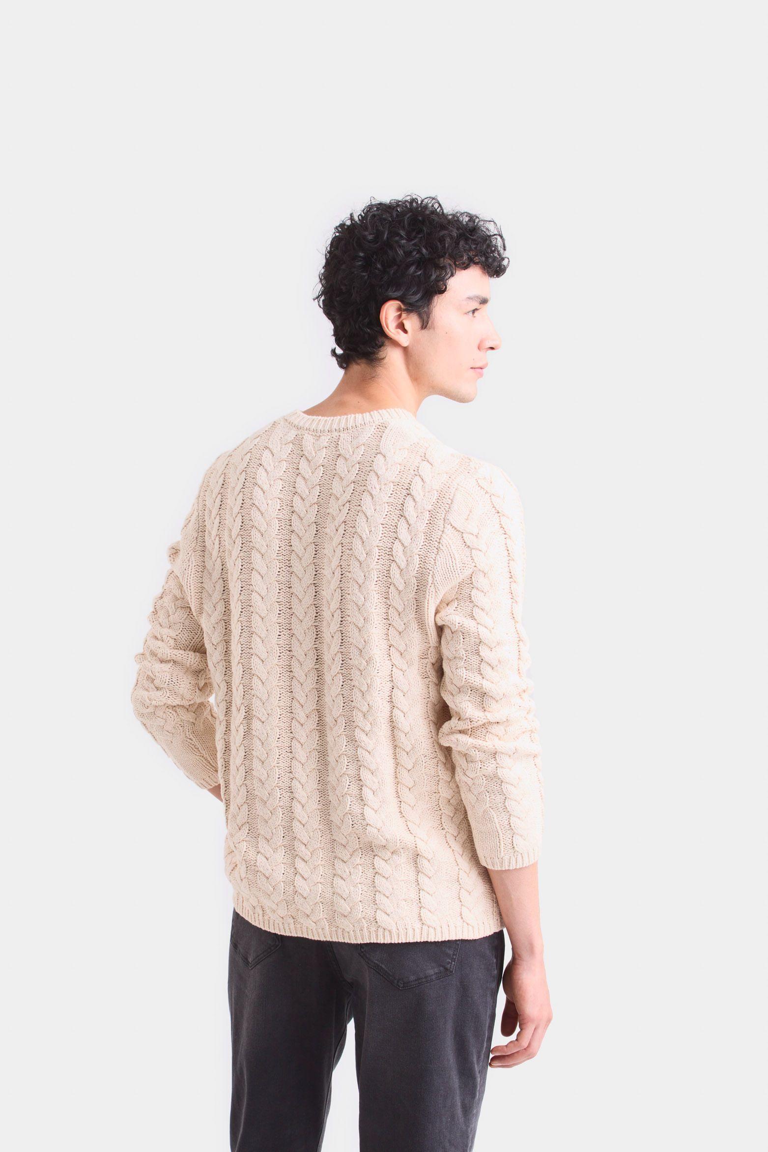 Vélez Sweater Capri Tejido En Algodón Para Hombre Beige-4