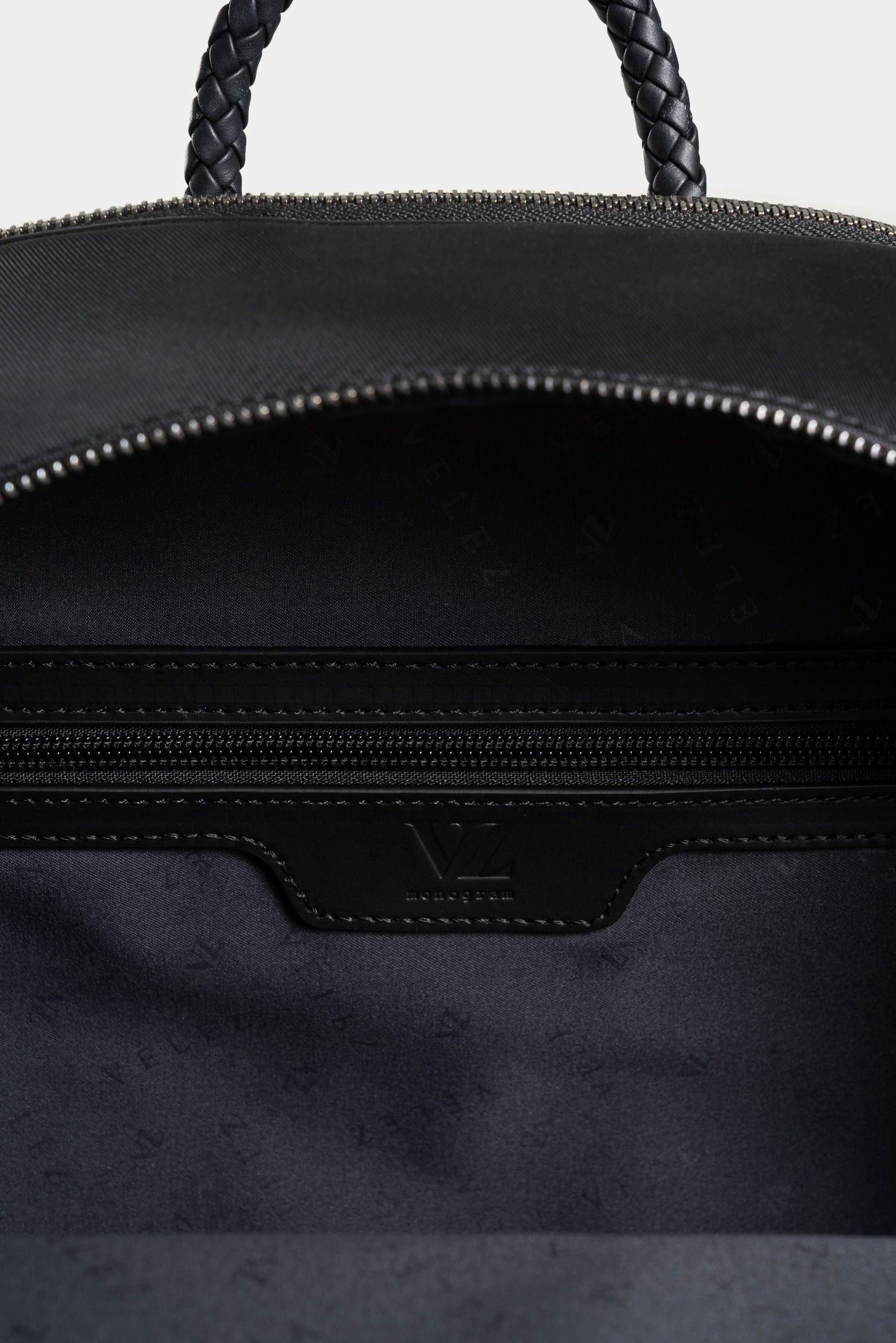 Vélez Mochila Legacy Cuero Y Nylon Mujer Tag Viaje Negro-4