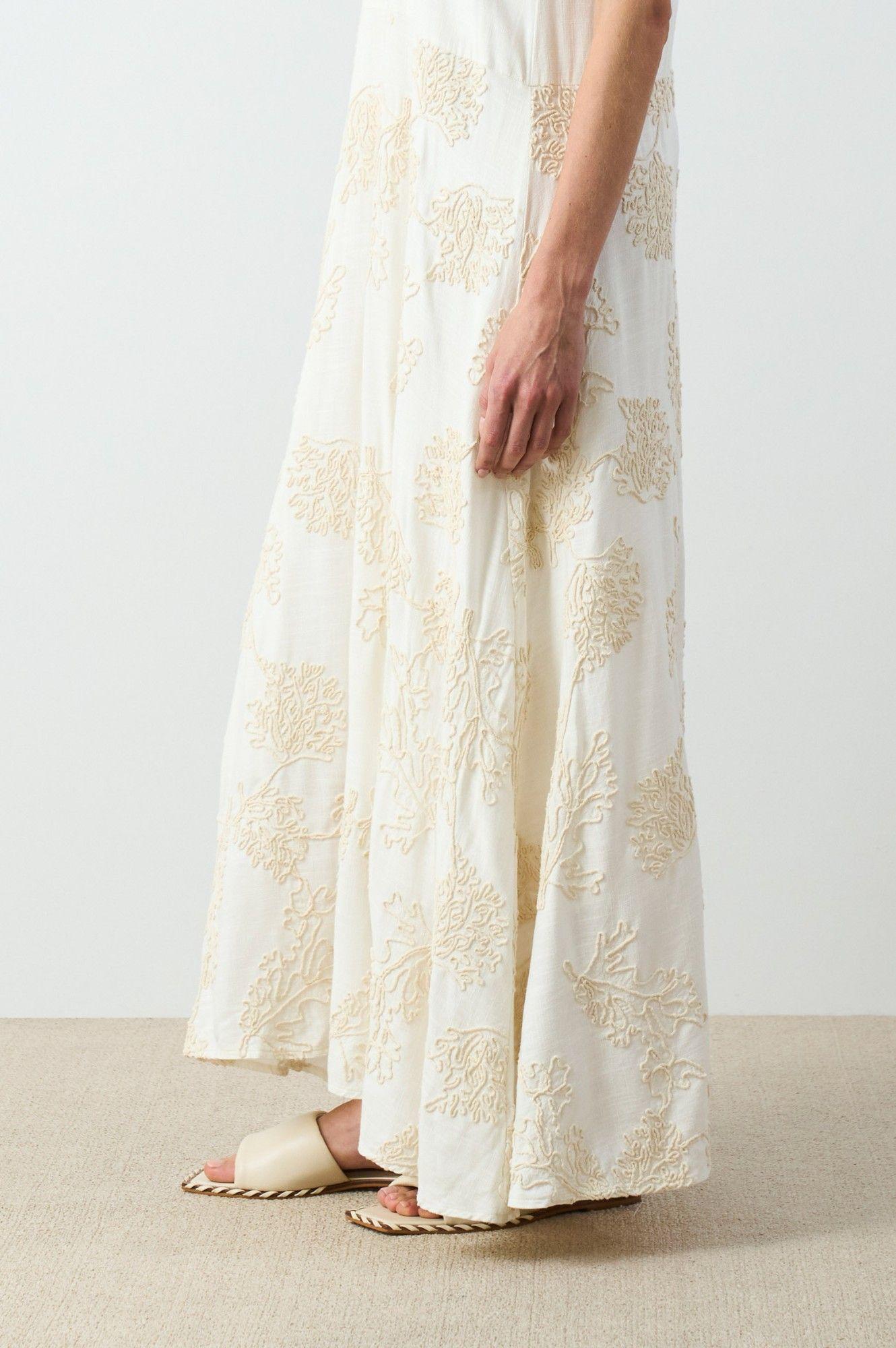Vélez Vestido Escote Halter Mujer Almaris Crema-3