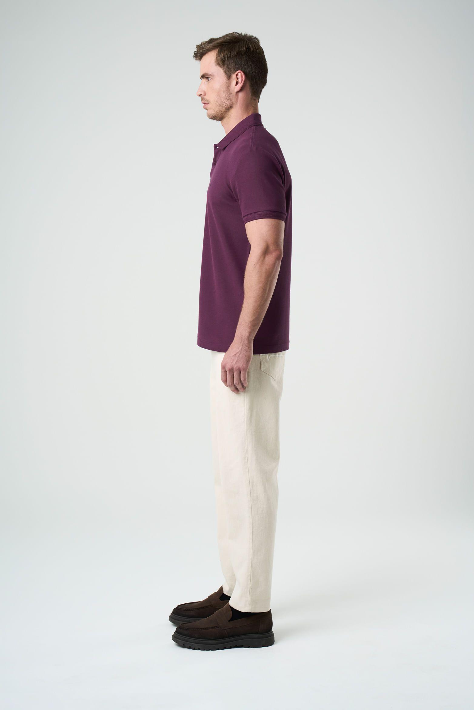 Vélez Polera Polo Summer Para Hombre Semi Ajustada Morado-1
